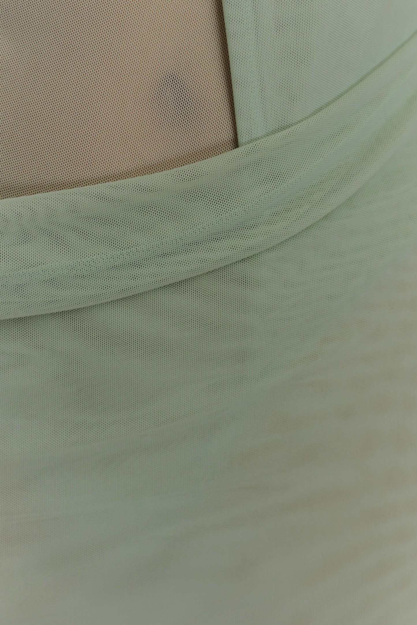 Edwina Knotted Mesh Maxi Dress - Sage