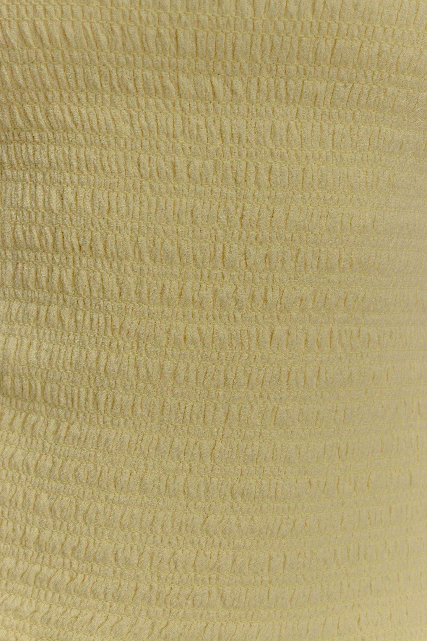 Maureen Cotton Shirring Maxi Dress - Lemon