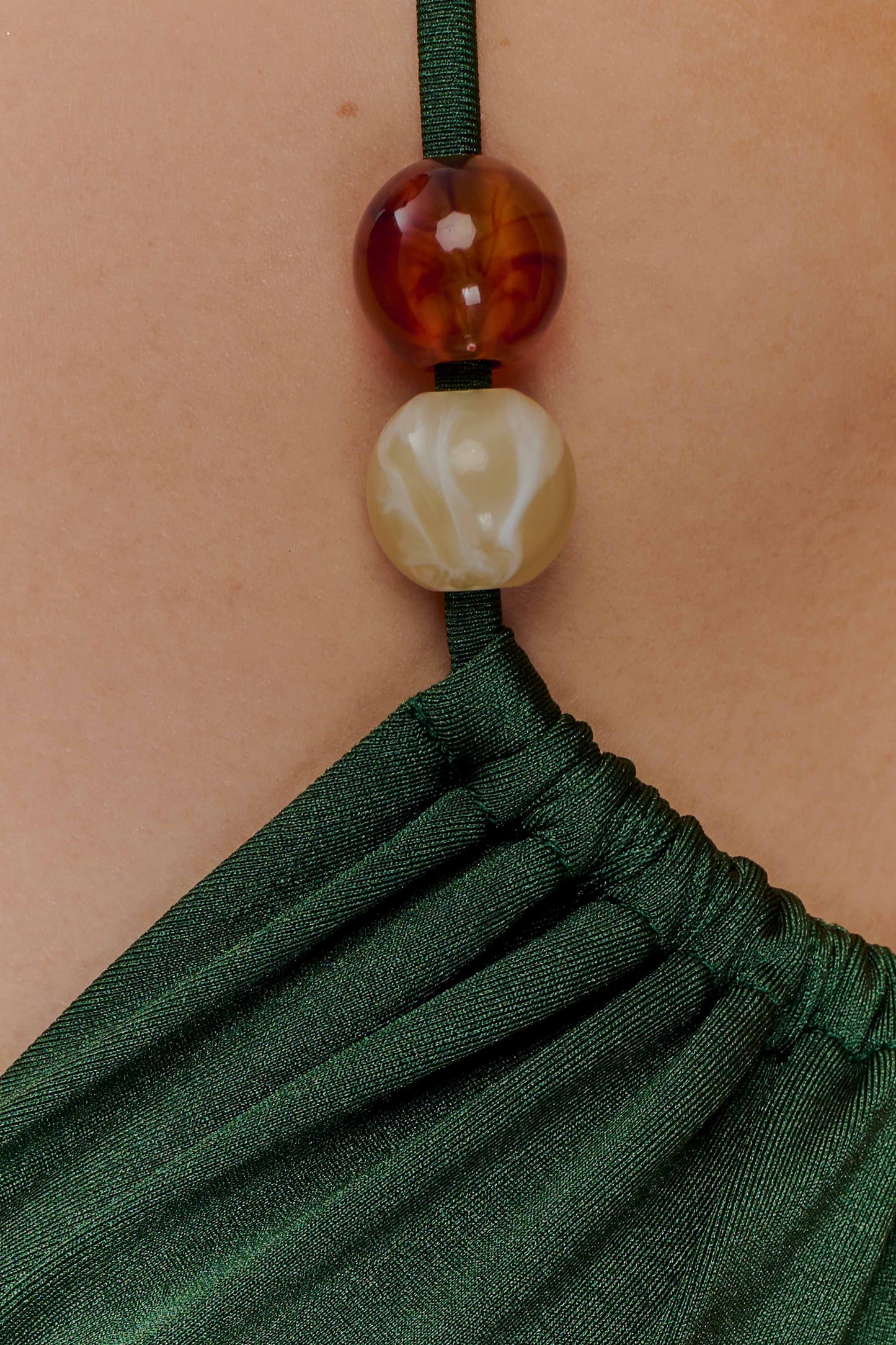 Memphis Beaded Bikini Top - Green