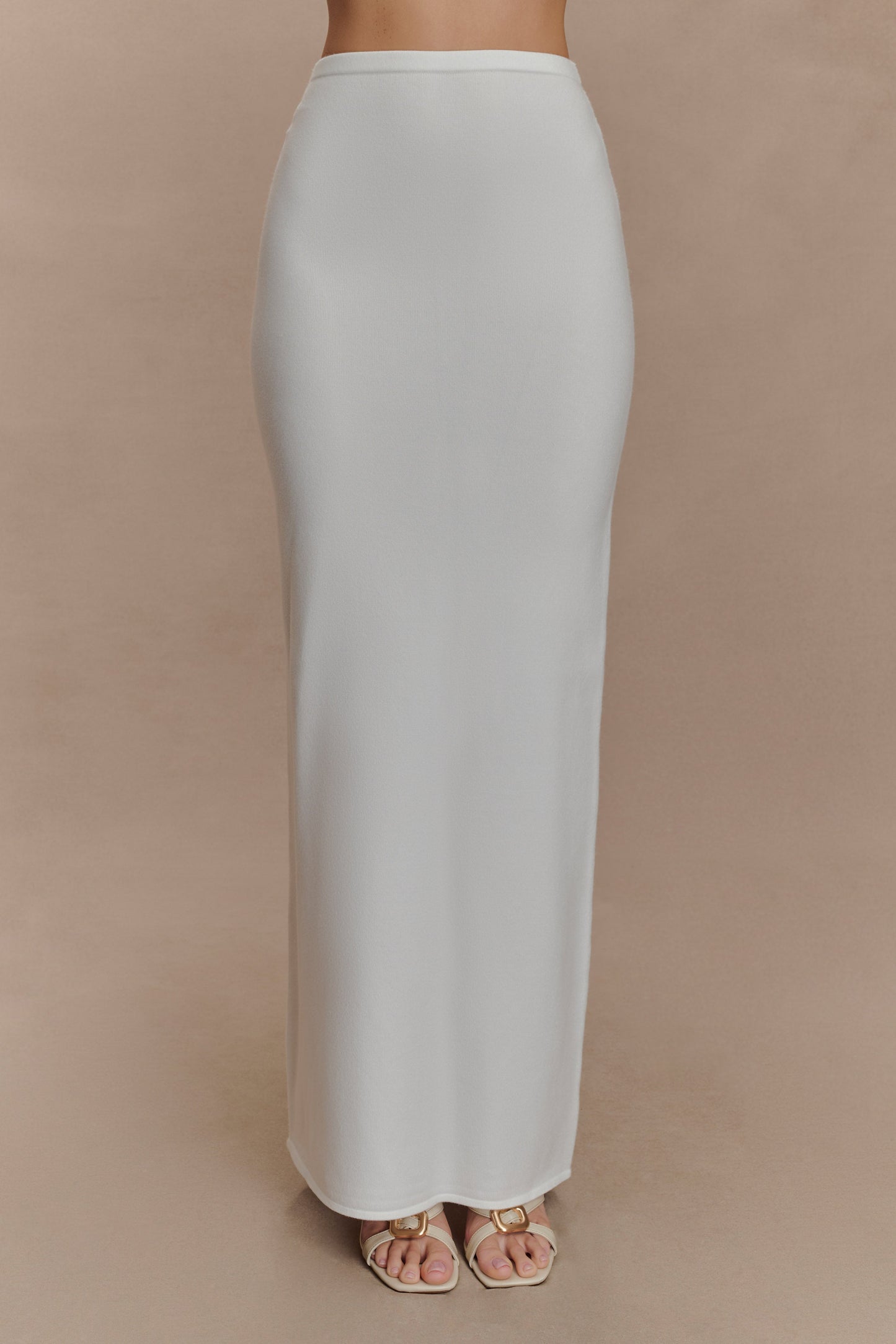 Alejandra Knit Maxi Skirt - White