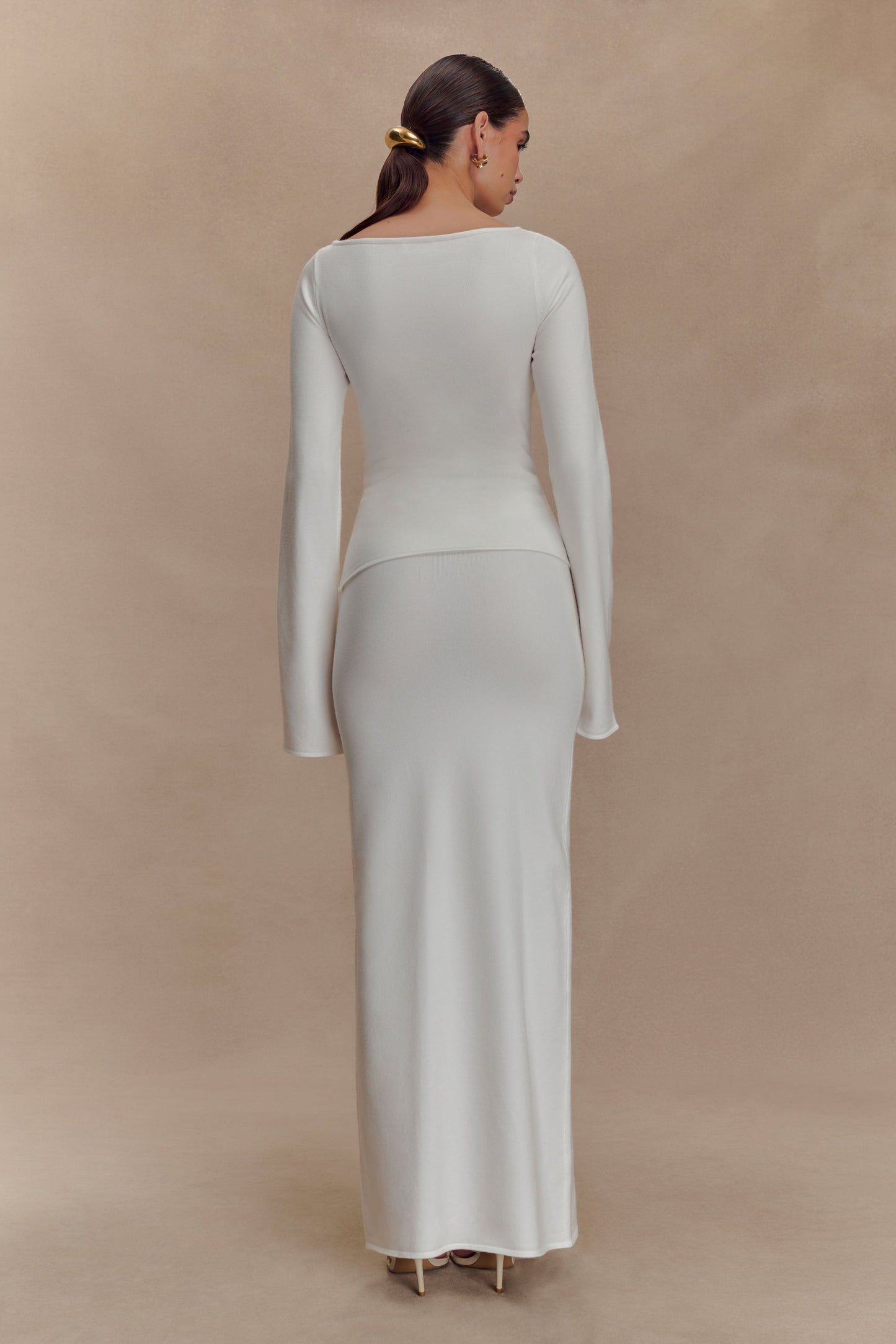 Alejandra Knit Maxi Skirt - White