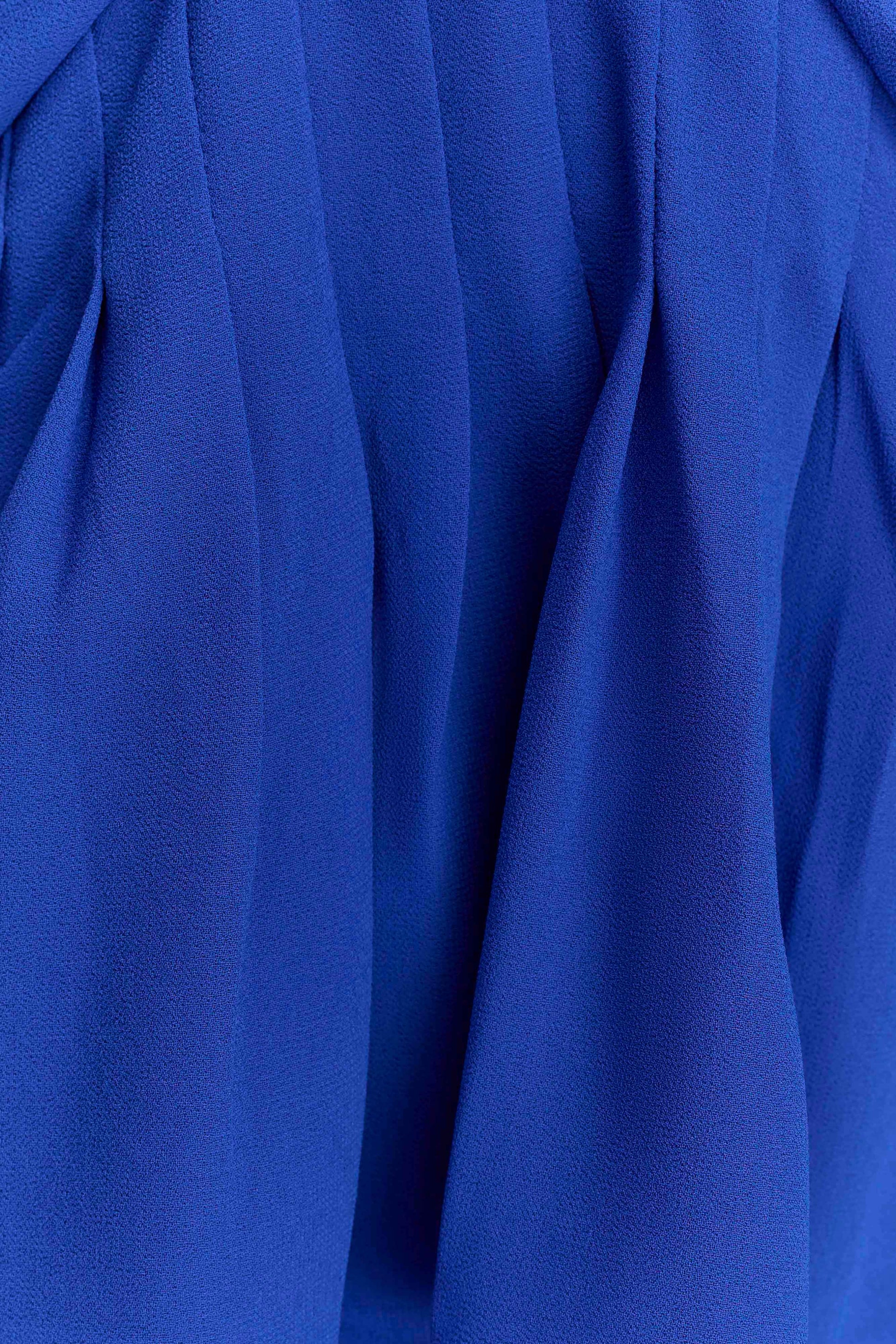 Collective Tops - Korra Chiffon Halter Top - Cobalt Blue sixth image