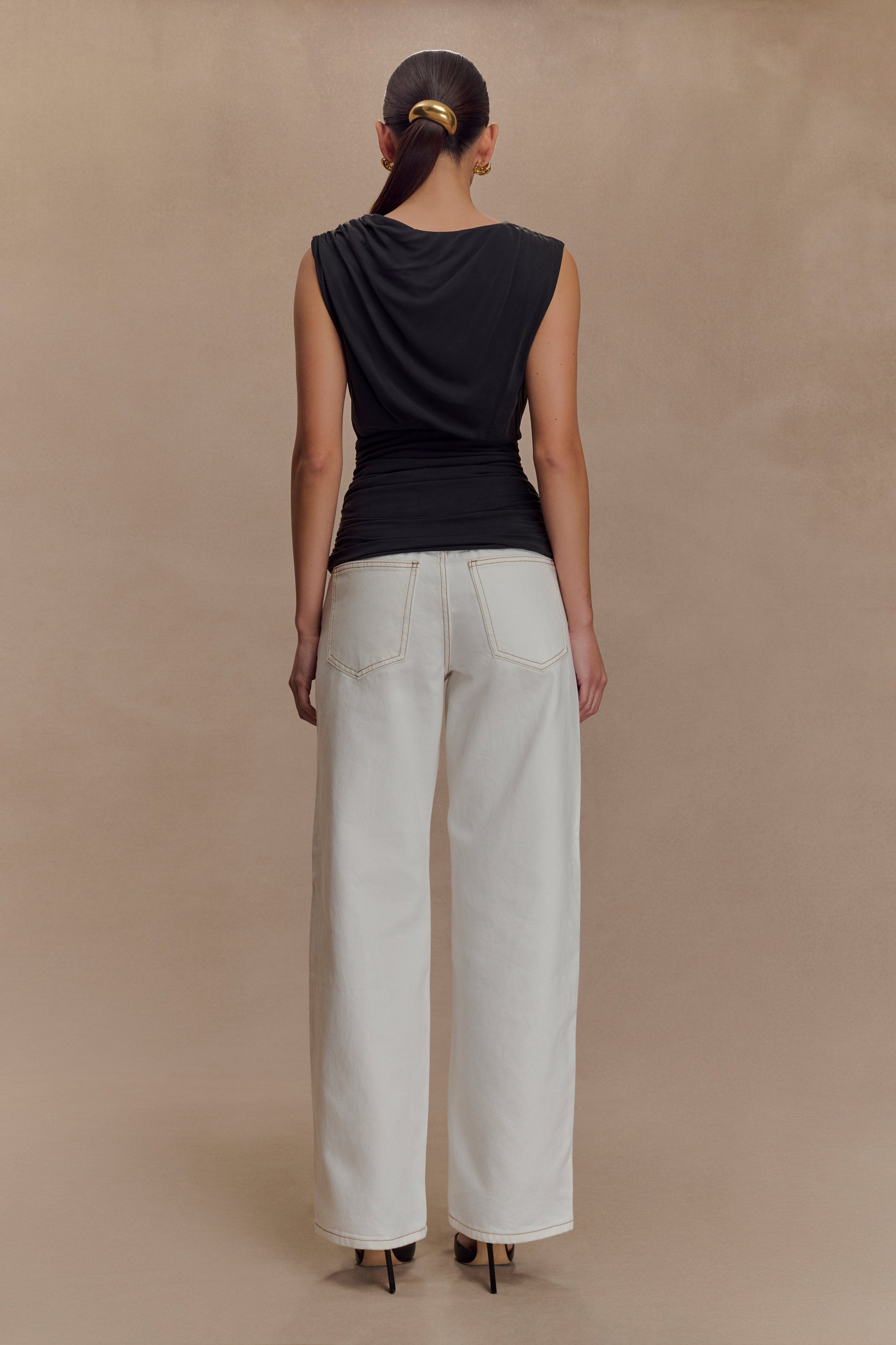 Collective Tops - Anthony Short Sleeve Top - Black sixth image