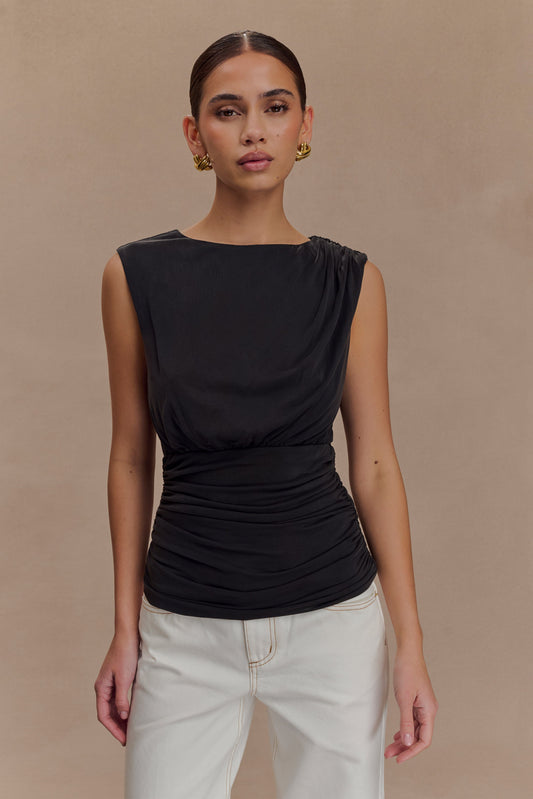 Collective Tops - Anthony Short Sleeve Top - Black featured image
