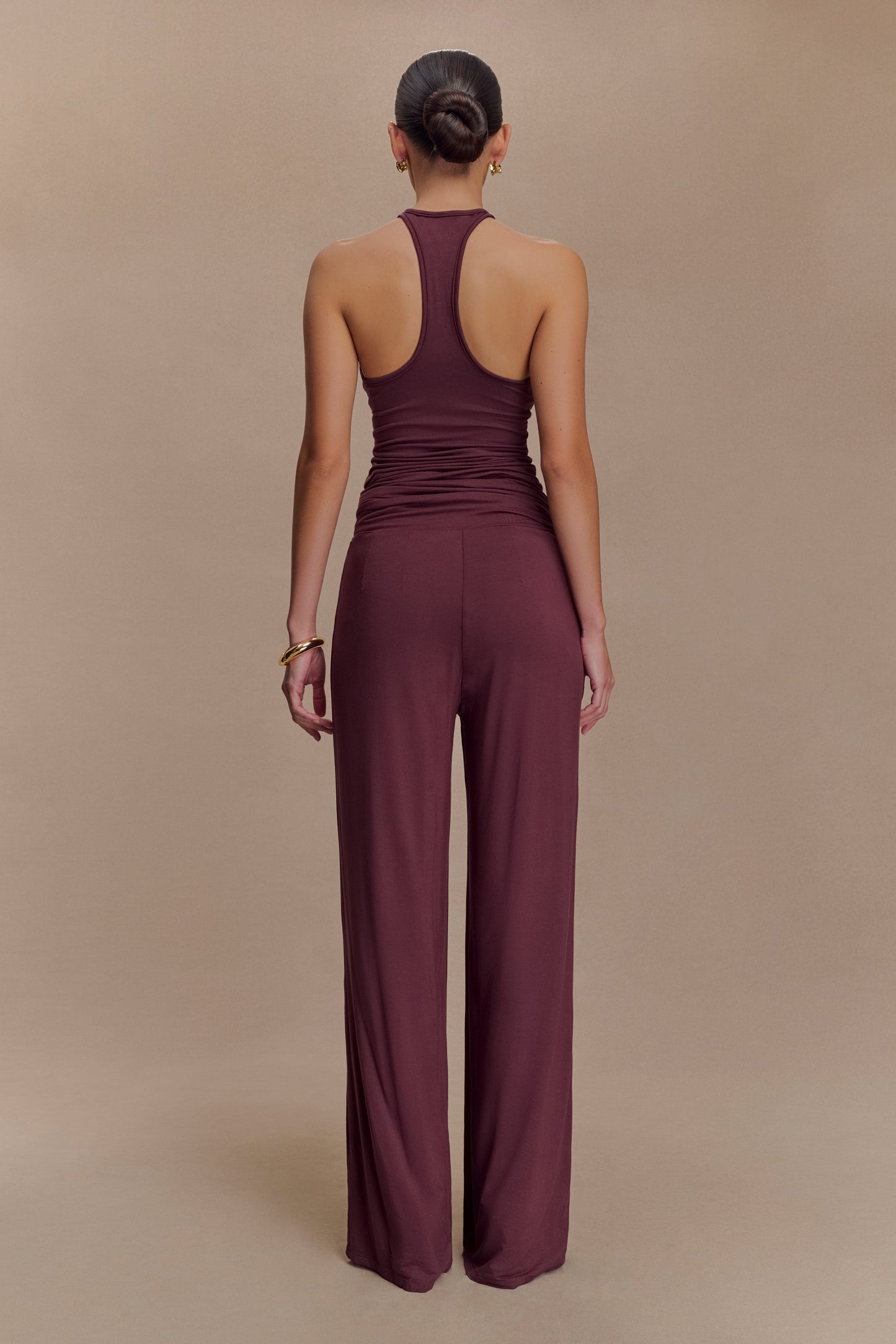 Ramona Modal Straight Leg Pant - Mahogany