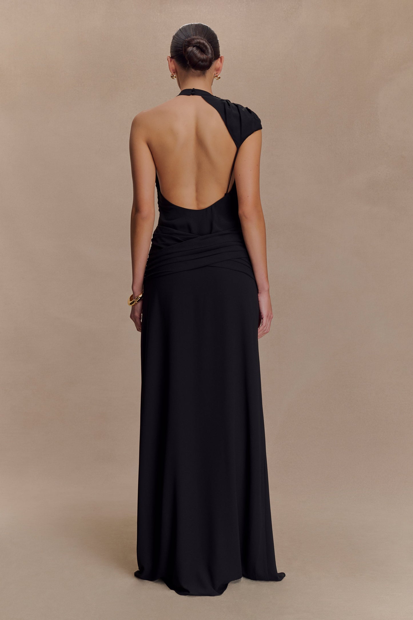 Analia Chiffon Maxi Dress - Black