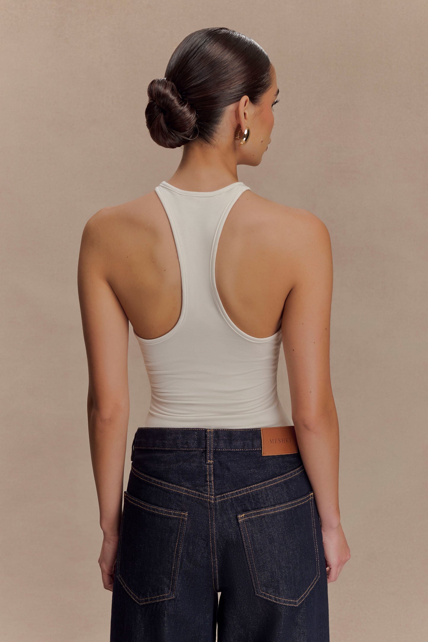 Ramona Modal Tank Top With Hardware - Ivory