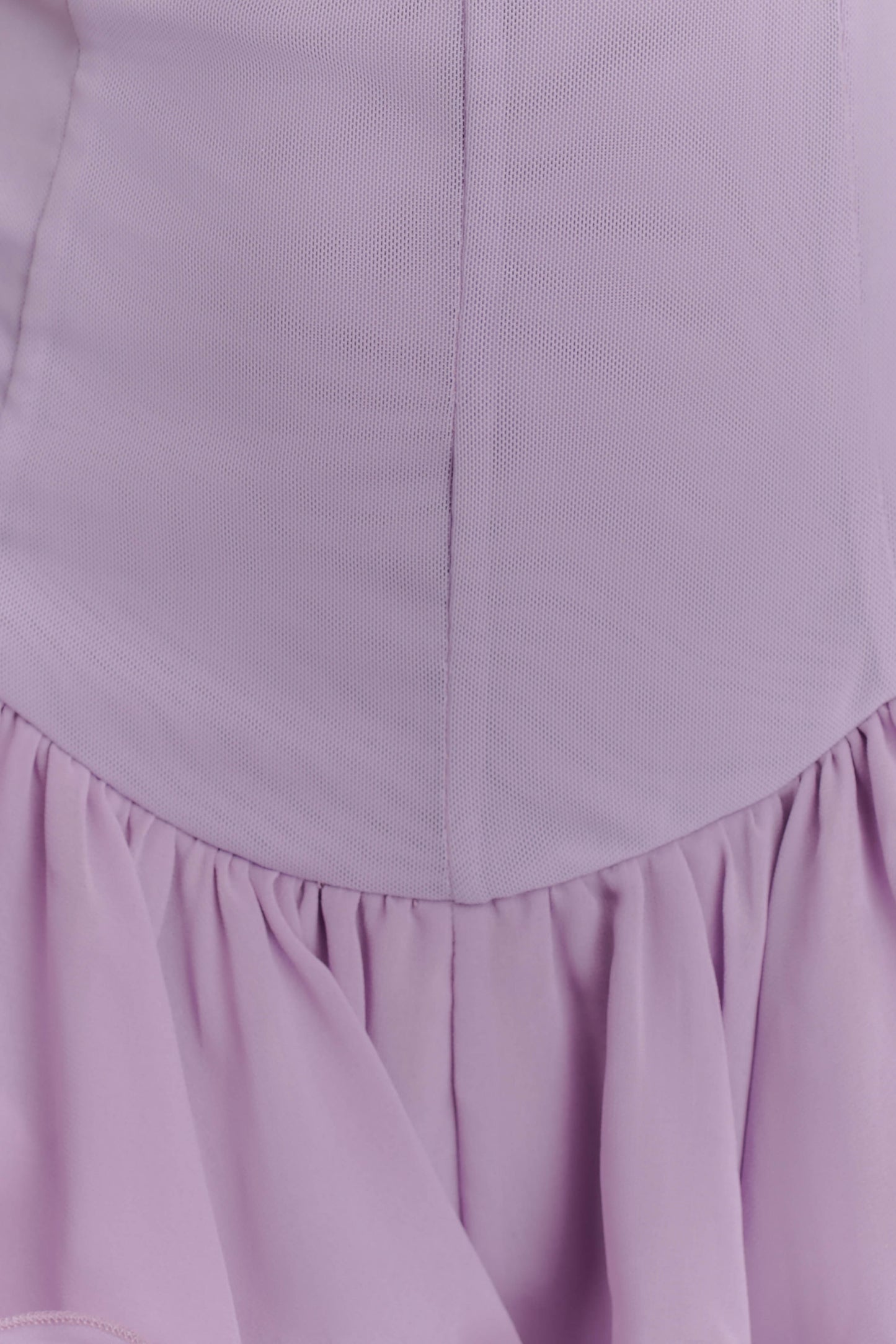 Calantha Ruffle Mesh Mini Dress - Lilac