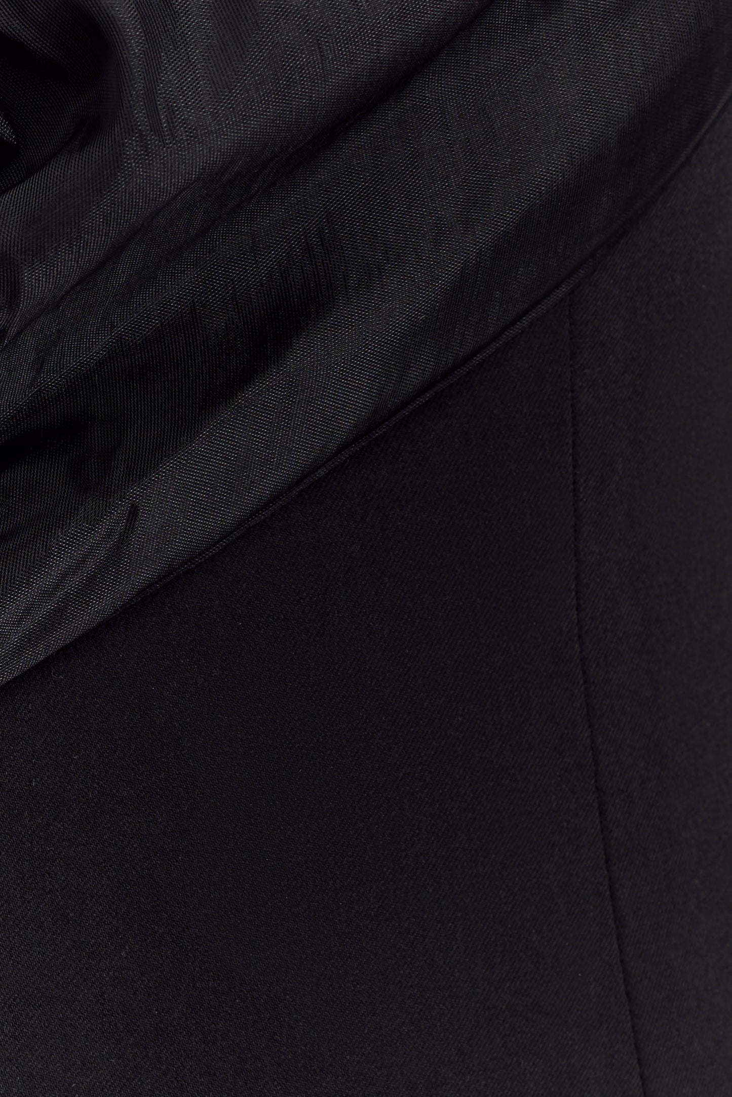 Effie Organza One Sleeve Mini Dress - Black