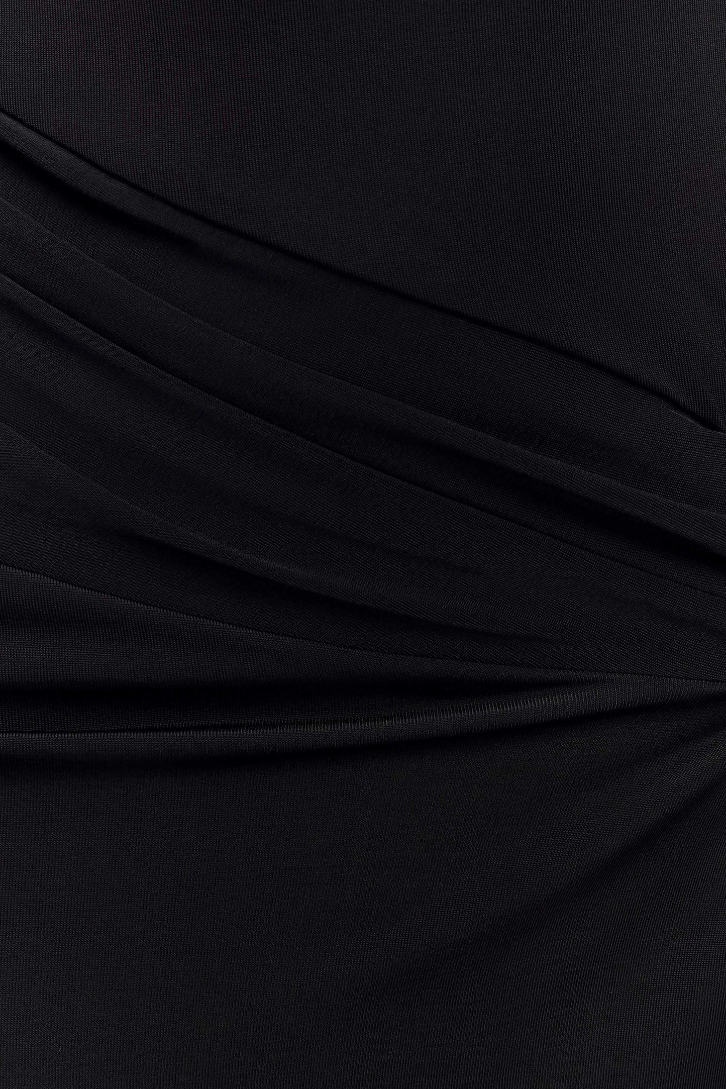 Deanna Long Sleeve Gathered Maxi Dress - Black