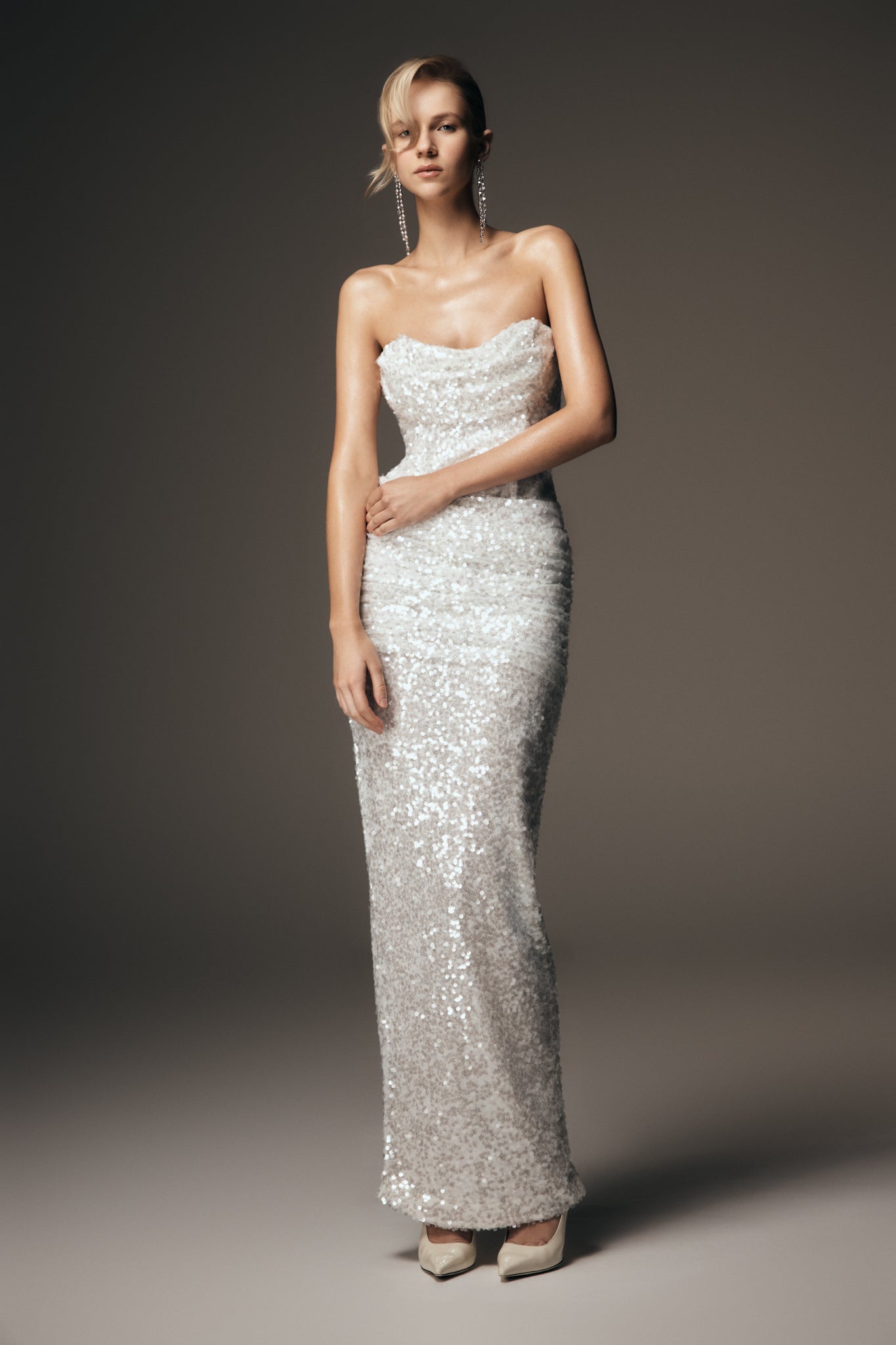 Nala Strapless Sequin Maxi Dress