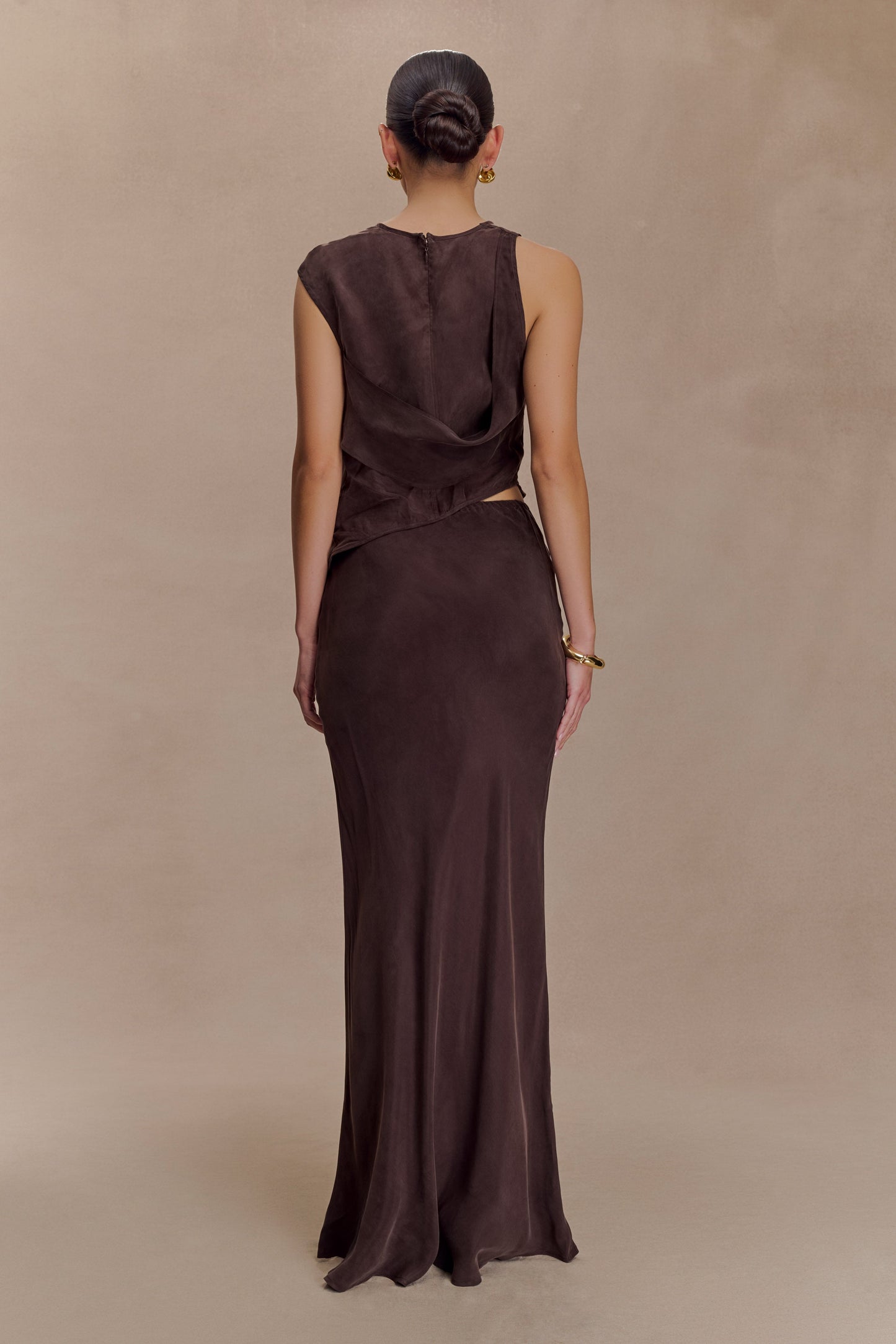 Violeta Asymmetric Top - Dark Chocolate