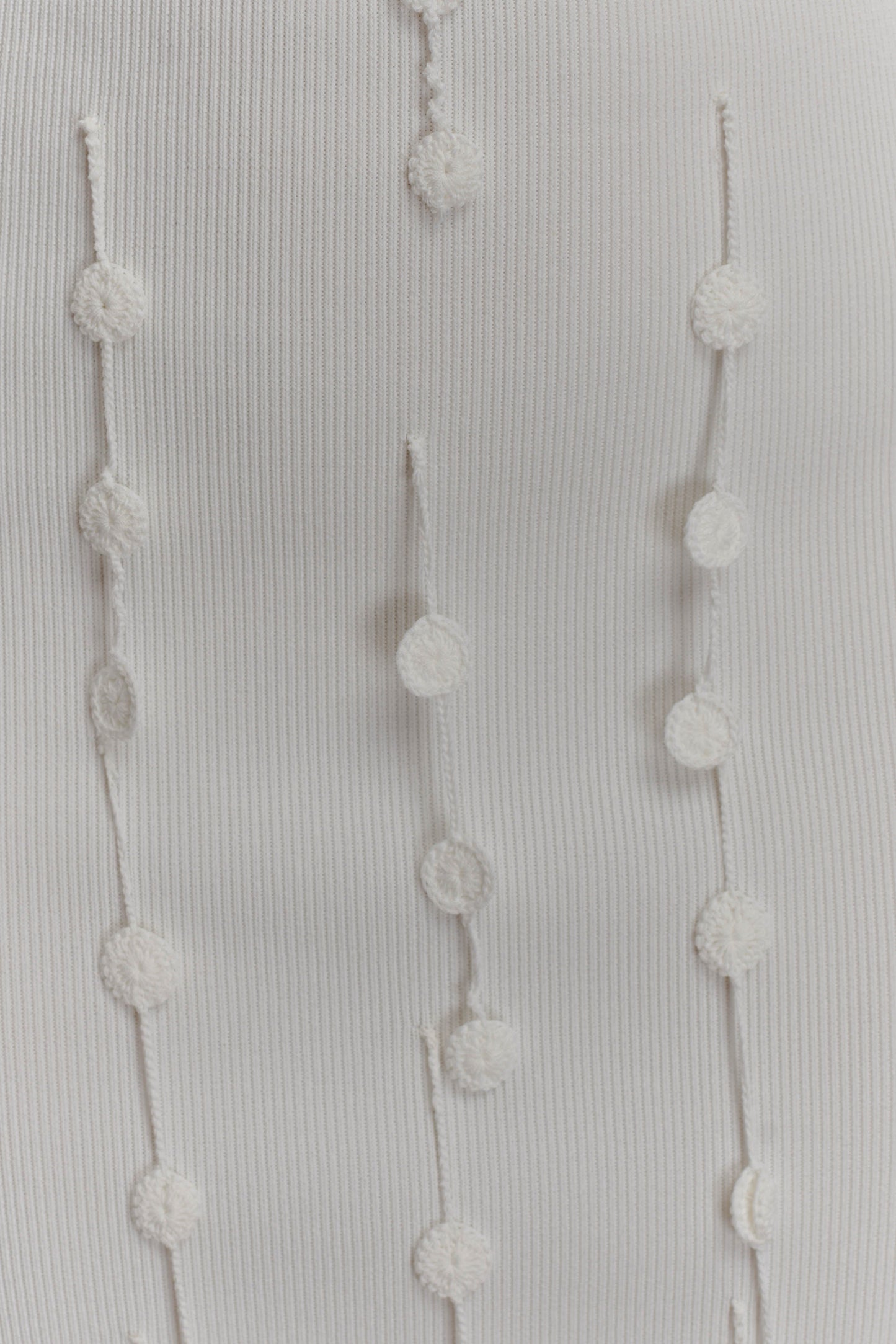 Tove Hand Knit Flower Mini Dress - White