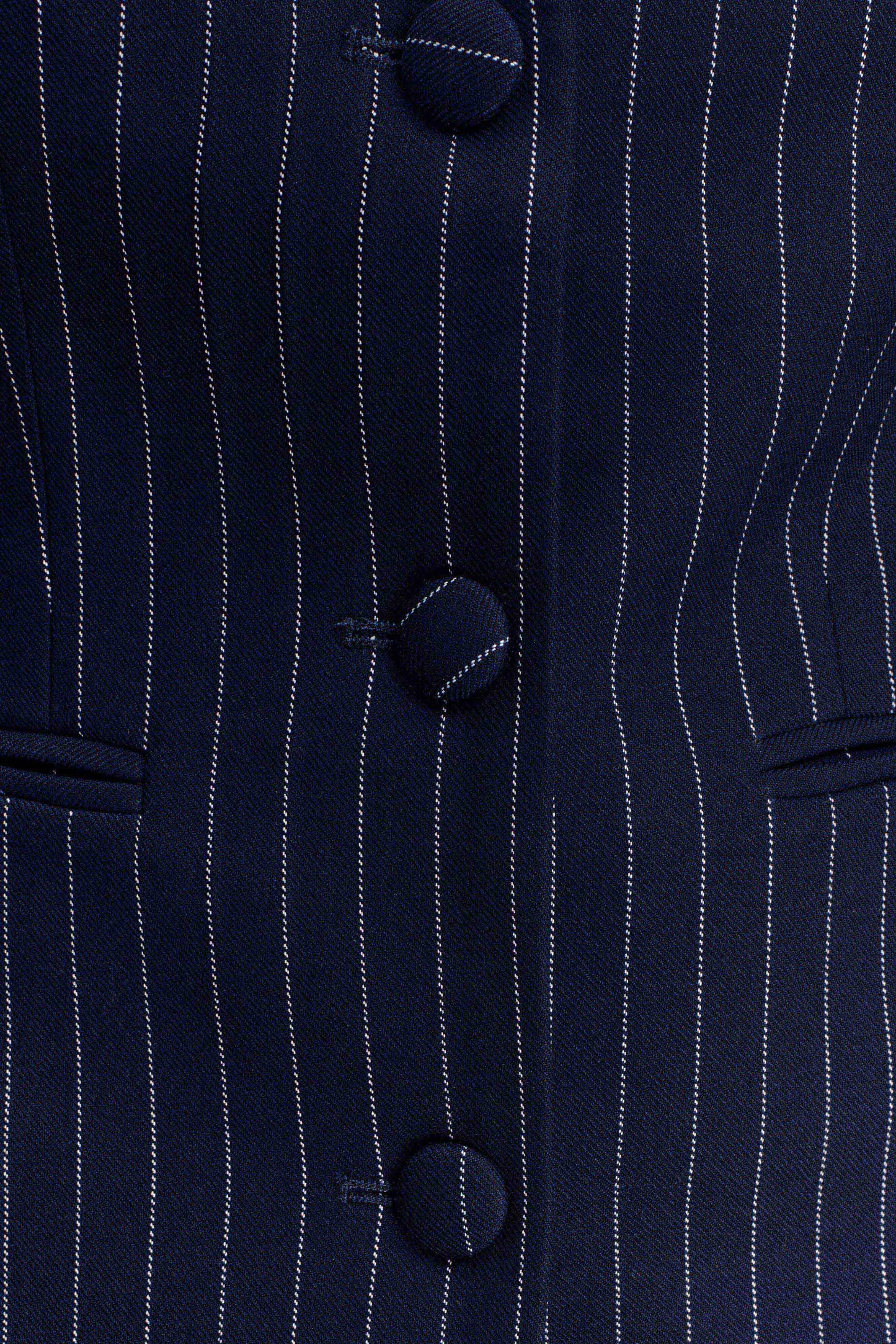 Bellamy Cinched Blazer - Navy Pinstripe