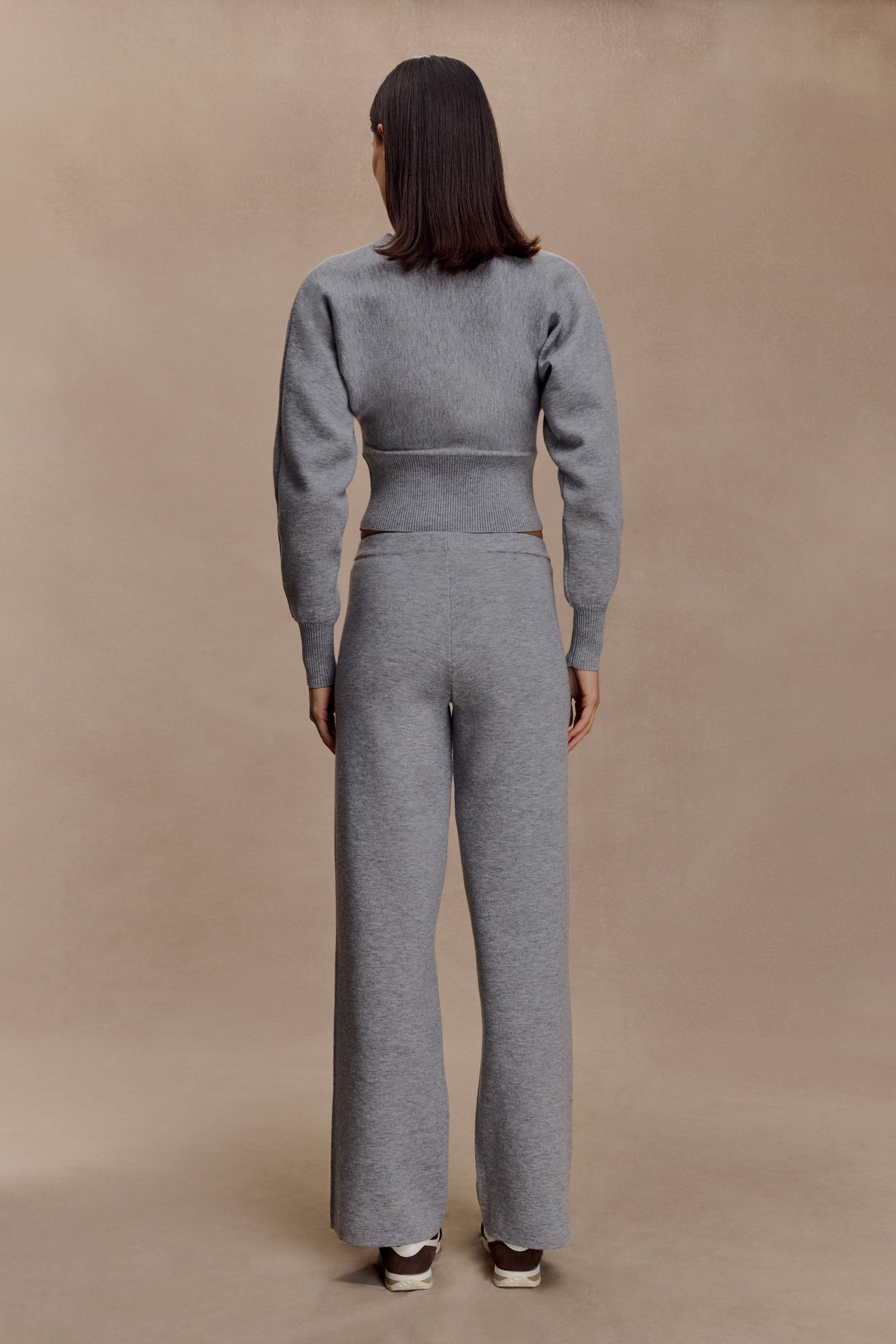 Ciaralee Cinched Waist Jumper- Grey Marle