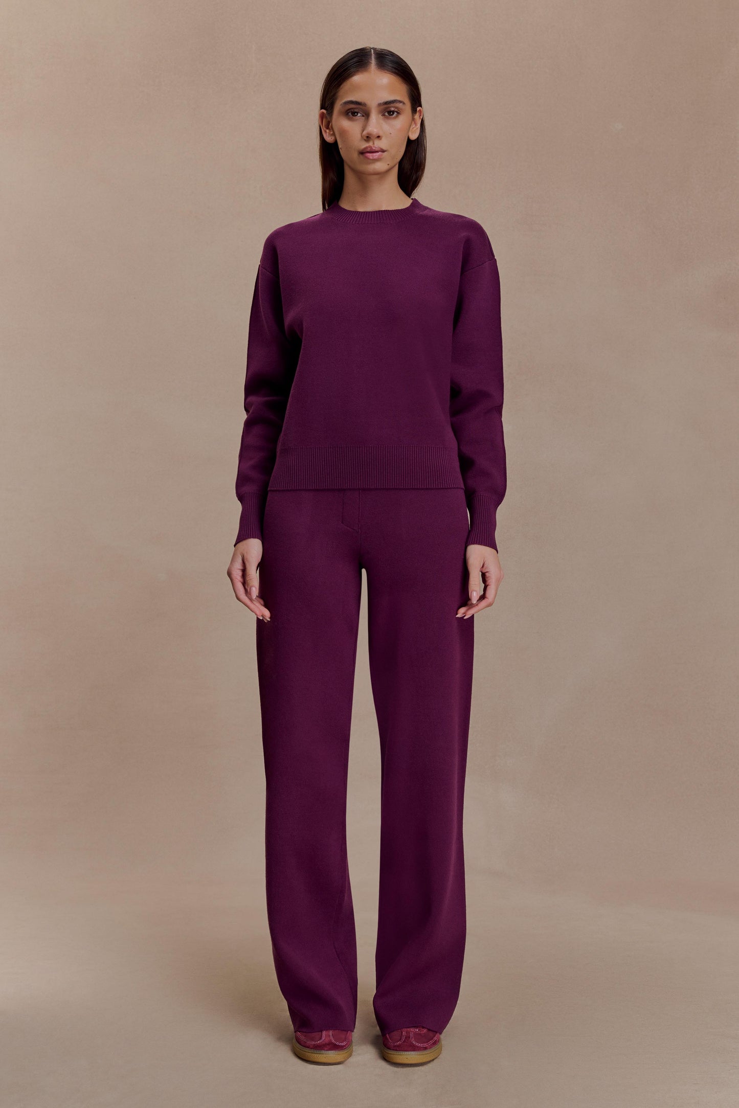 Braxton Cozy Knit Jumper - Plum