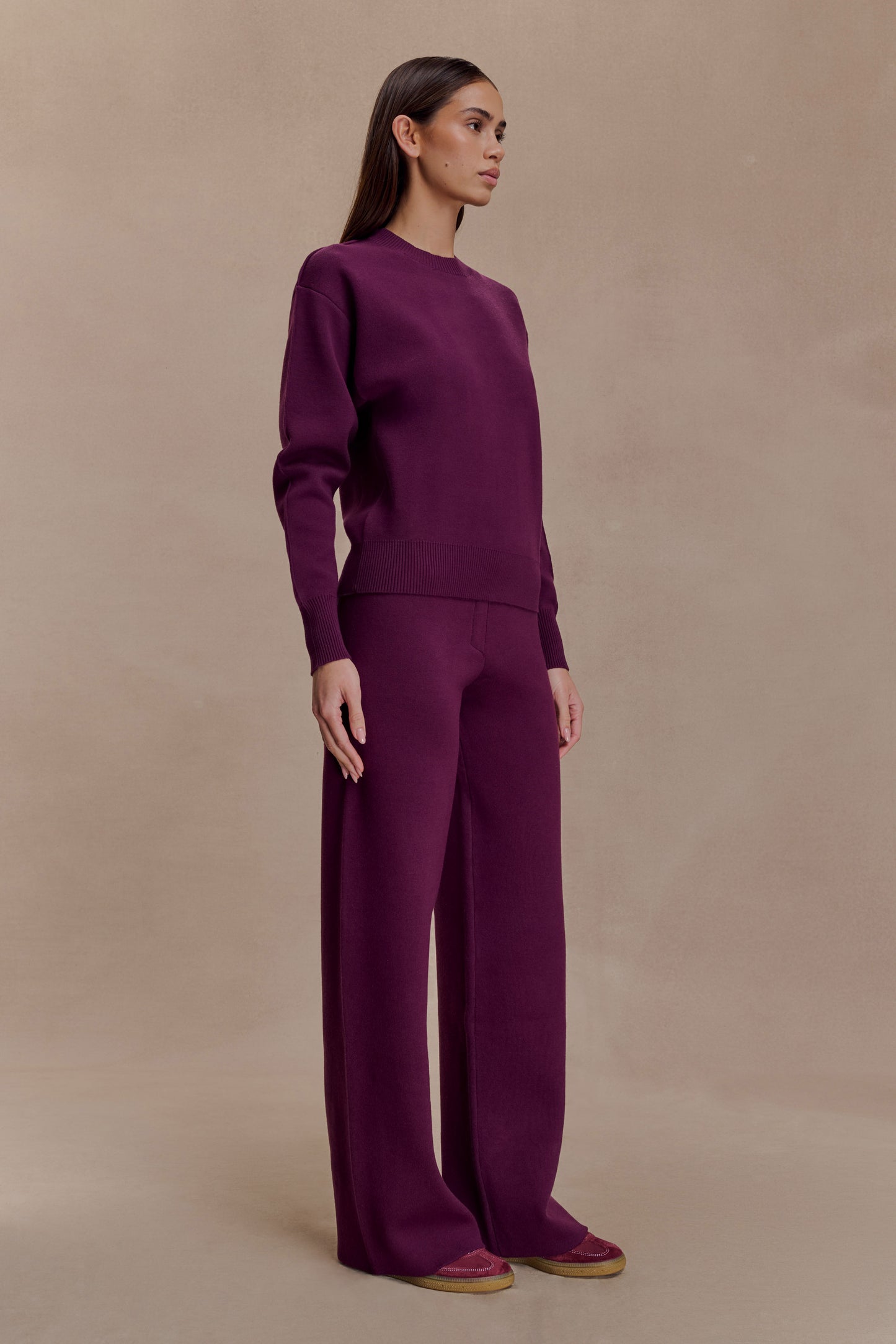 Braxton Cozy Knit Jumper - Plum