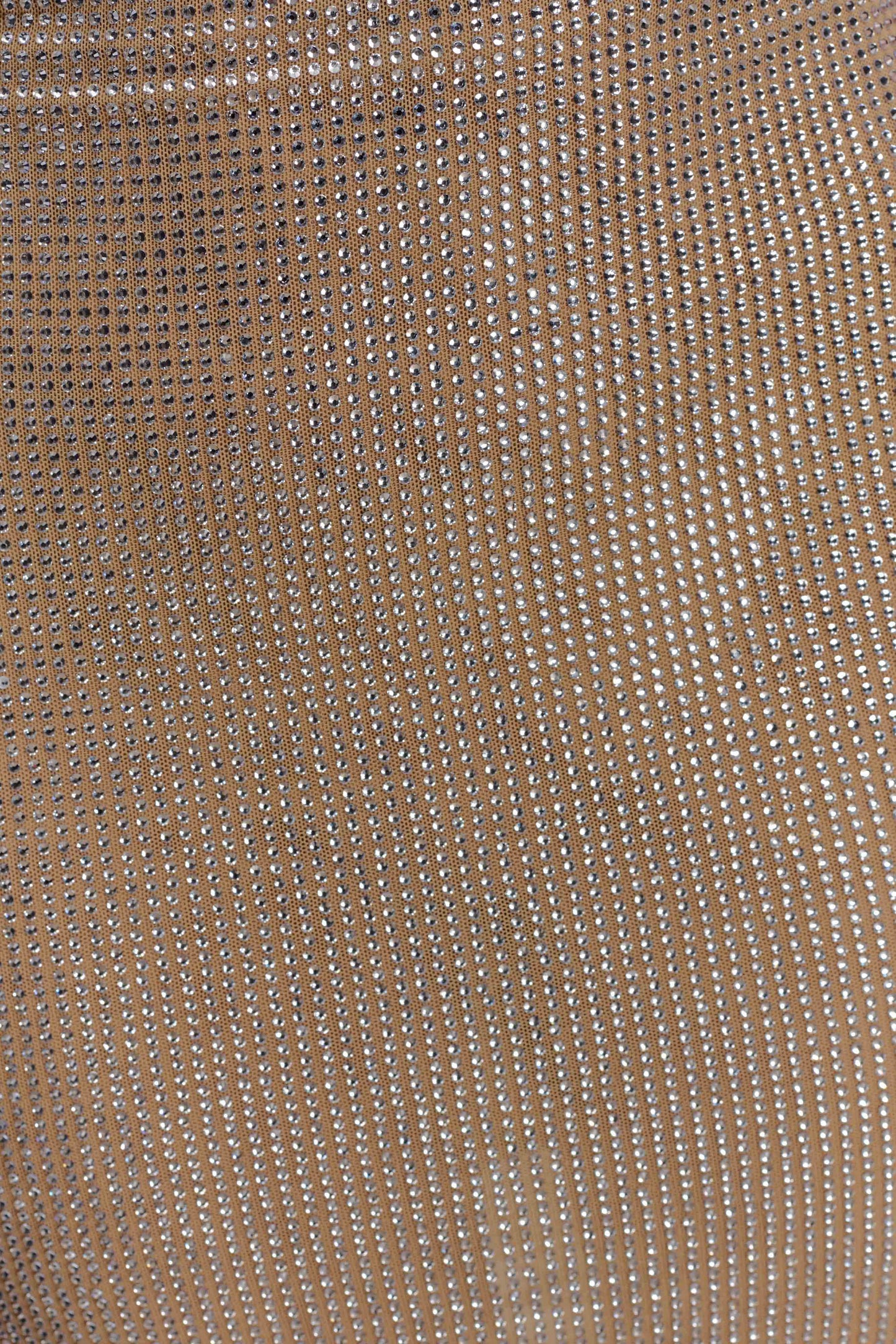 Jasmyn Hot Fix Mini Dress With Mesh Back - Nude