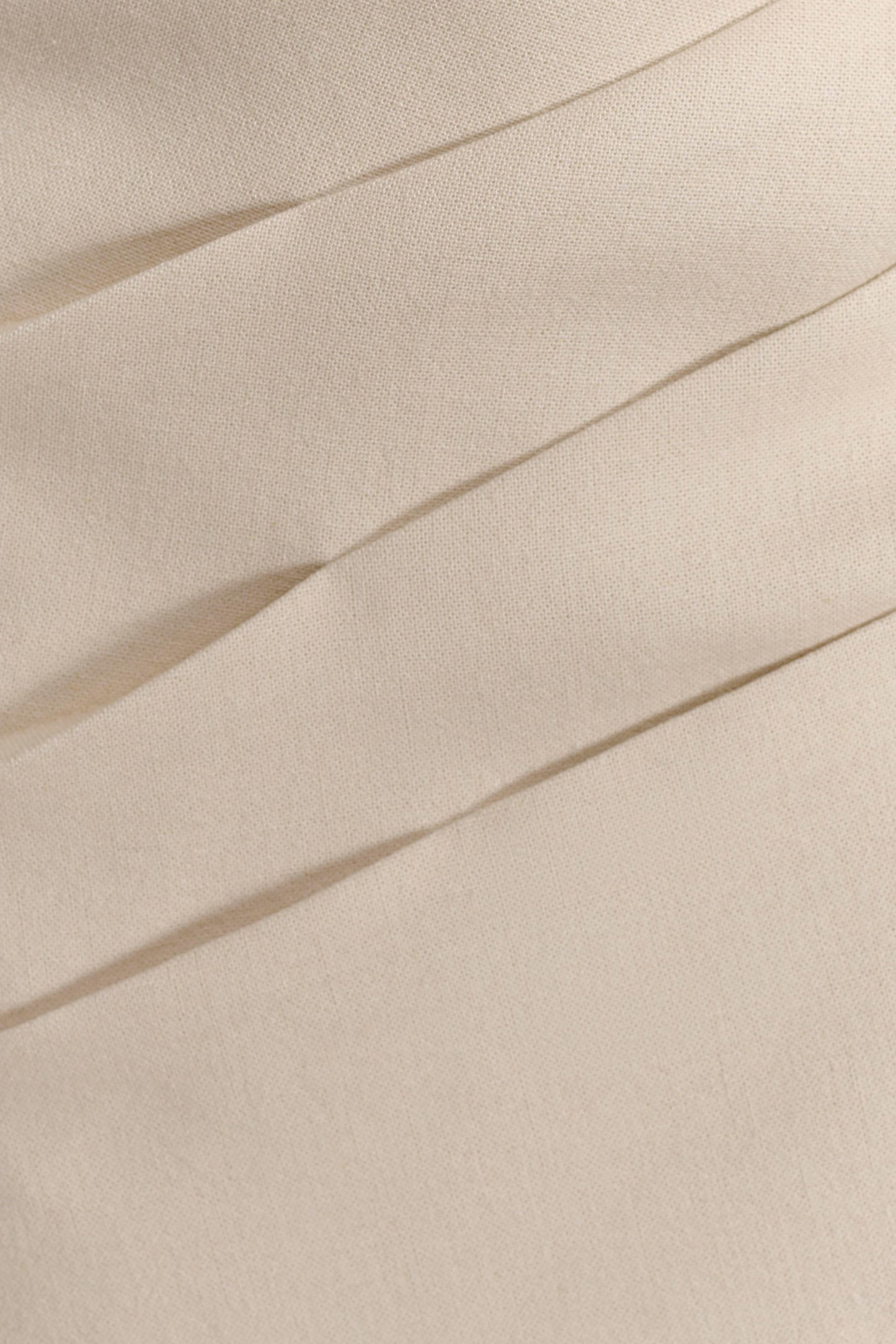 Helena One Shoulder Linen Mini Dress - Natural Beige