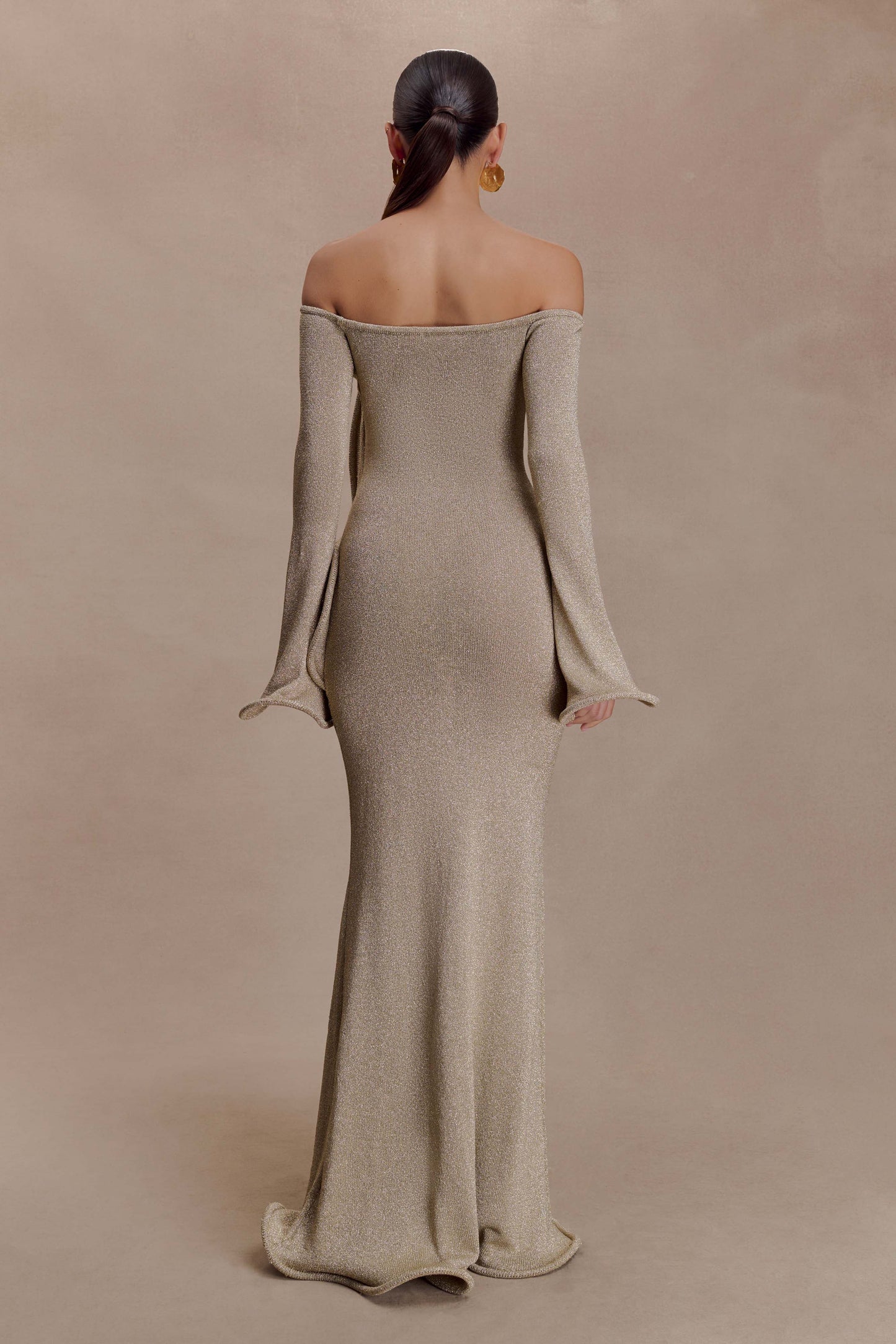 Sandrine Lurex Knit Maxi Dress - Gold