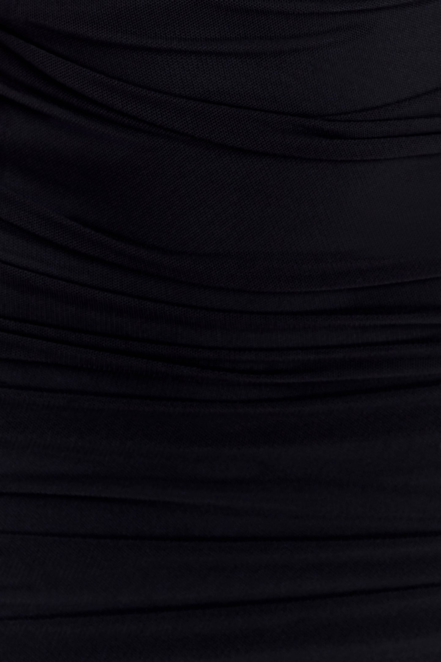 Jianna Strapless Mesh Maxi Dress - Black