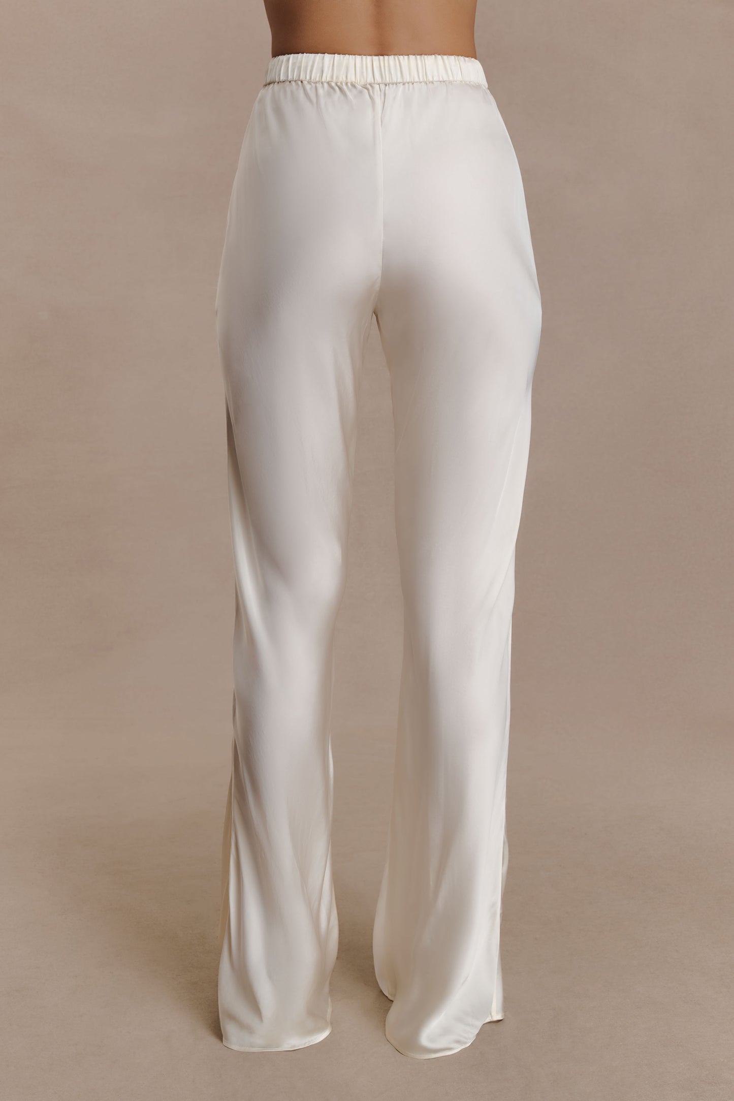 Bianca Satin Pants - Ivory