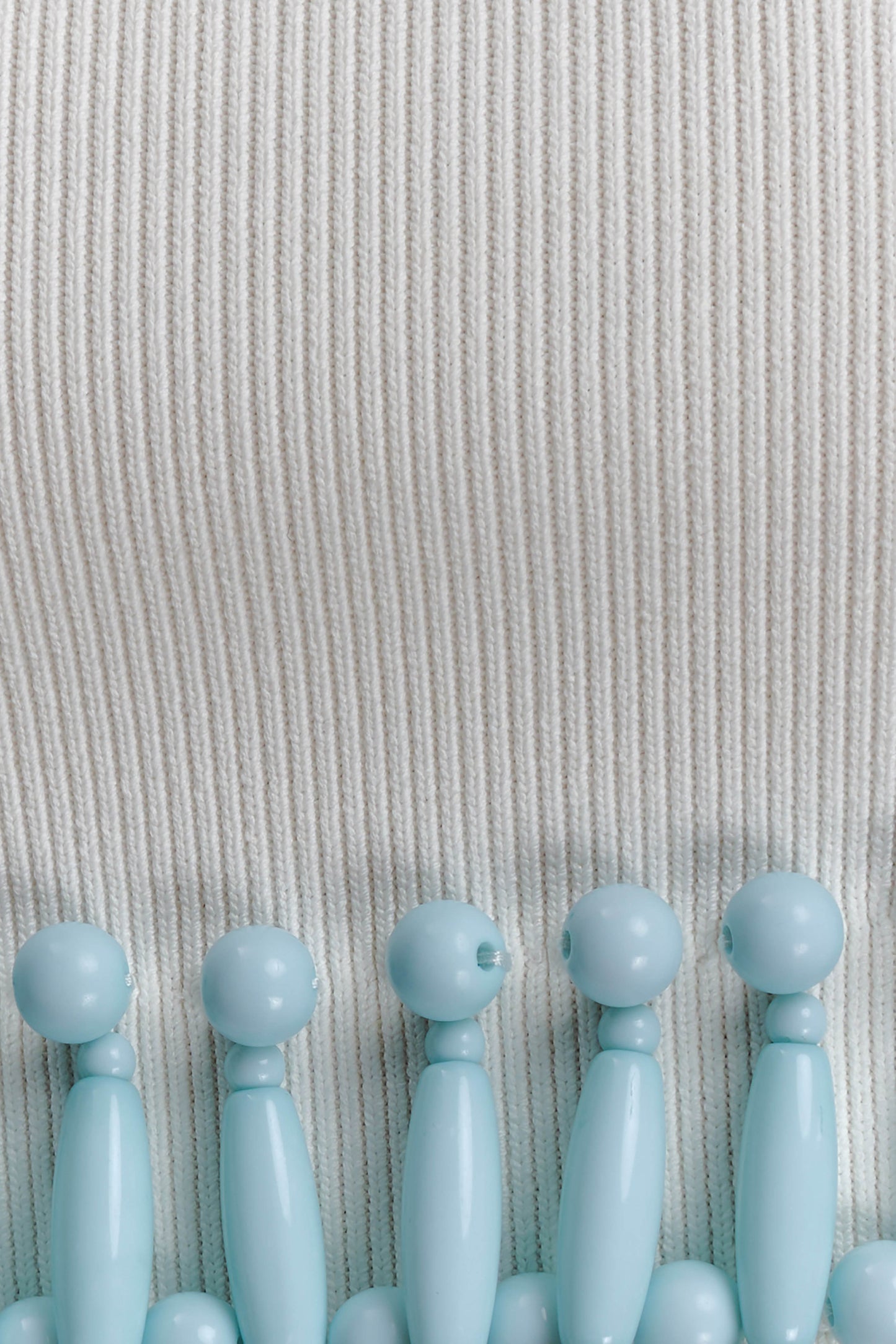 Ruvic Knit Maxi Beaded Dress - White