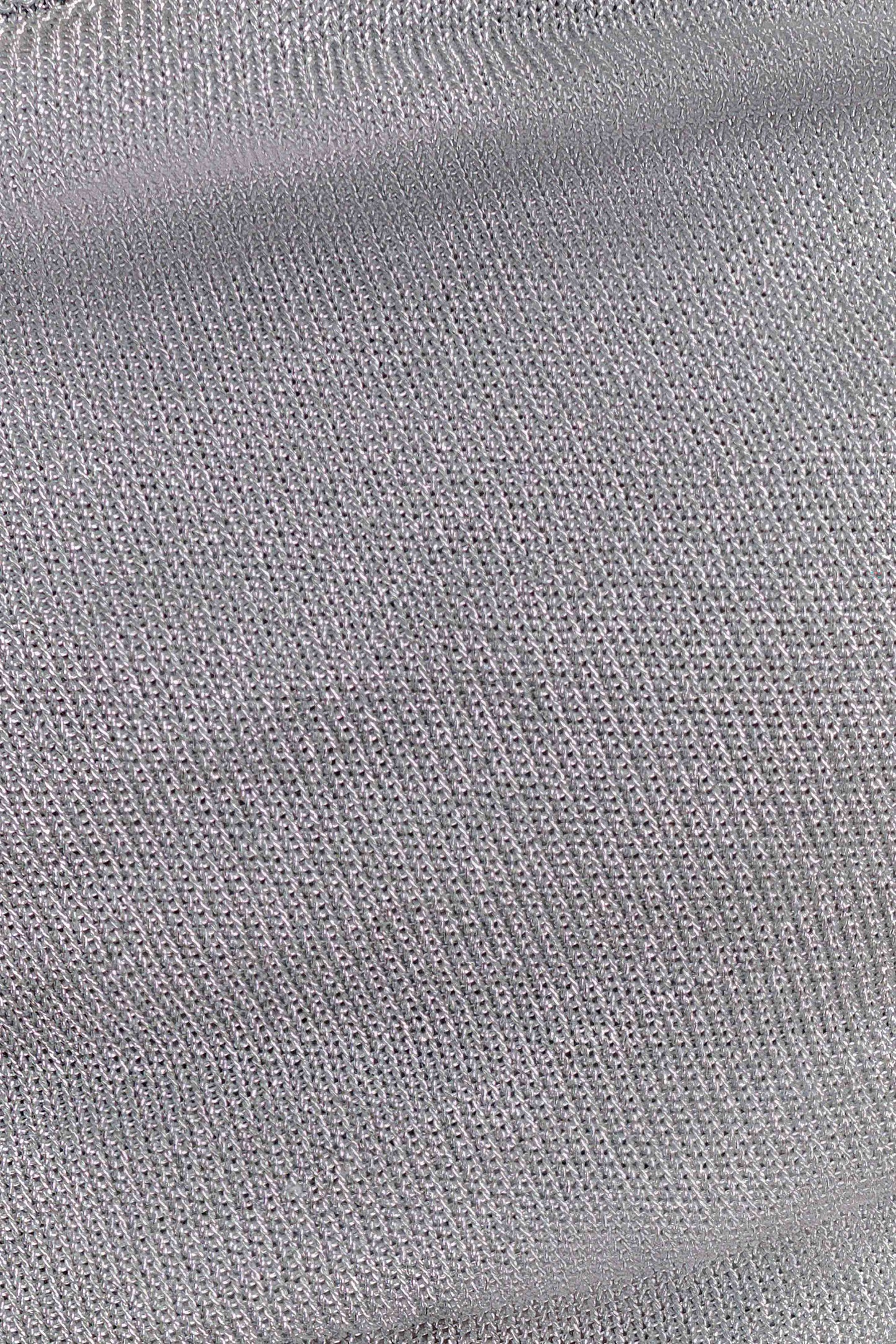 Corah Lurex Drape Knit Top - Silver