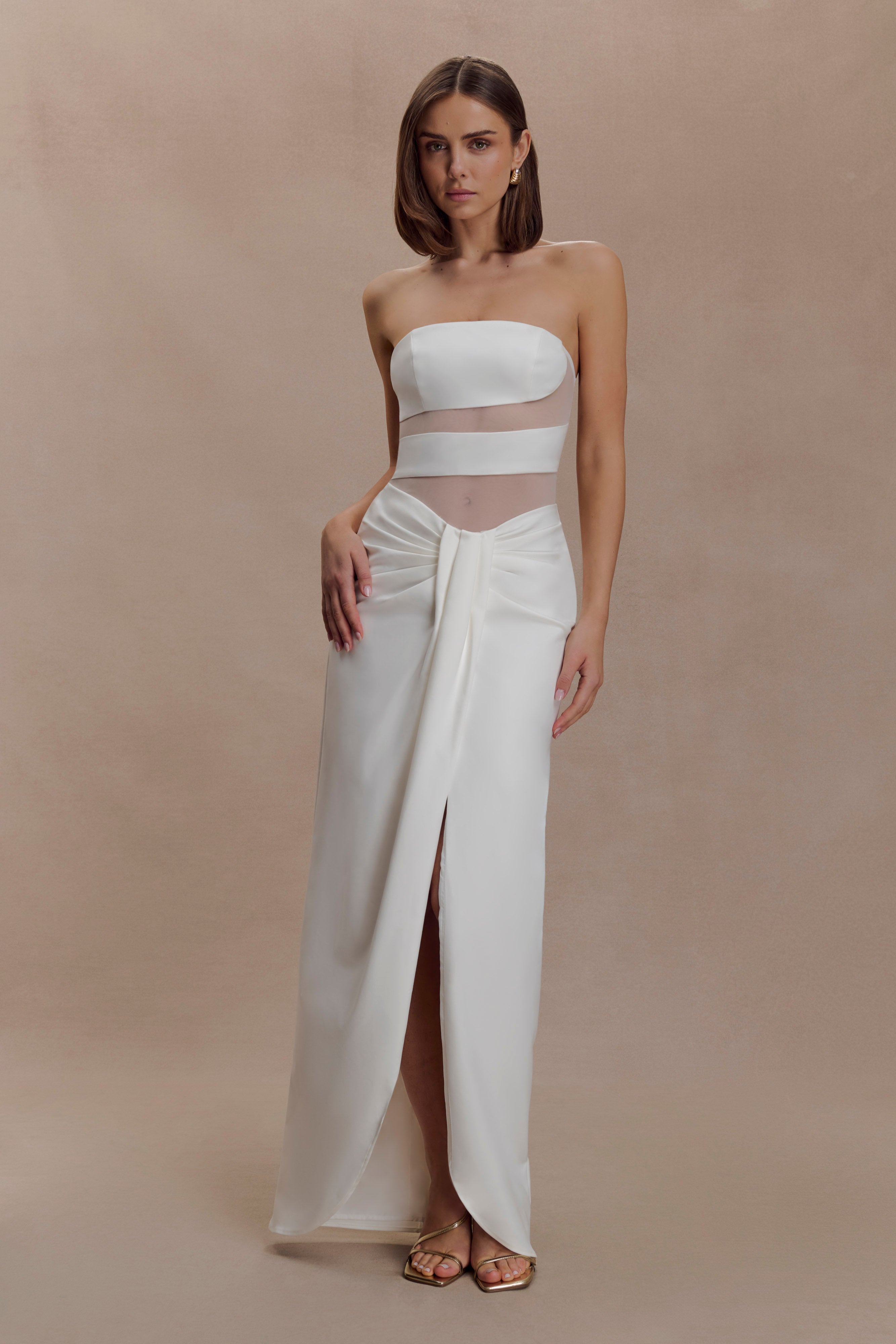 Paulina Cut Out Strapless Maxi Dress