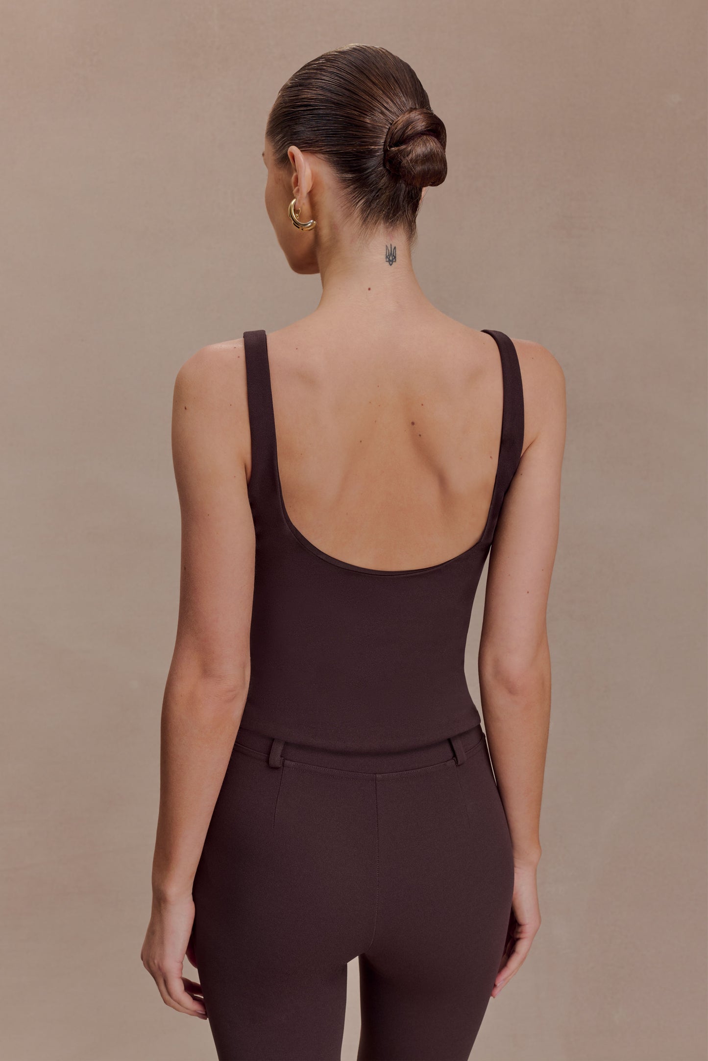 Blanca Stretch Crepe Cami Top - Chocolate