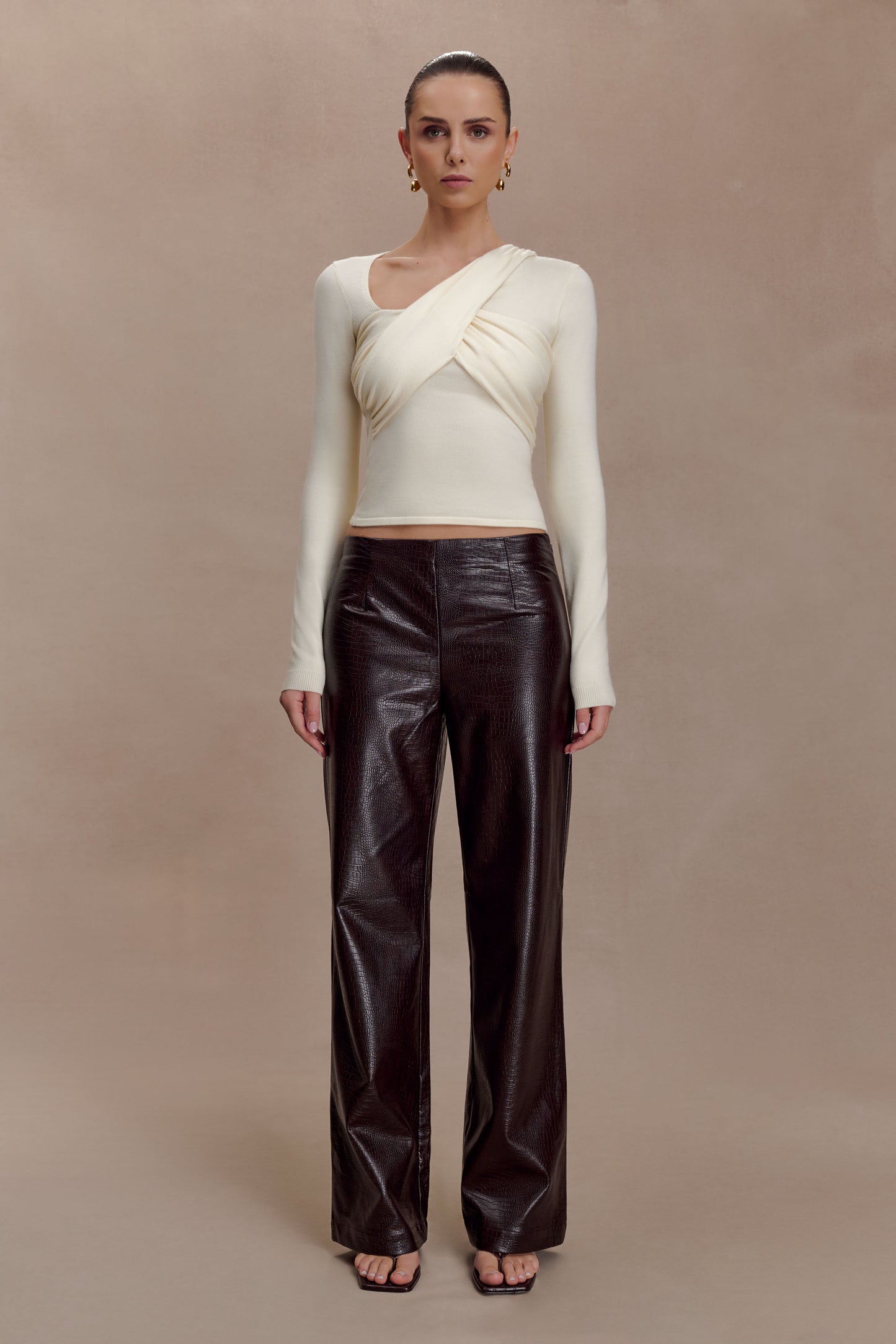 Kaylen Knit Long Sleeve Top - Ivory