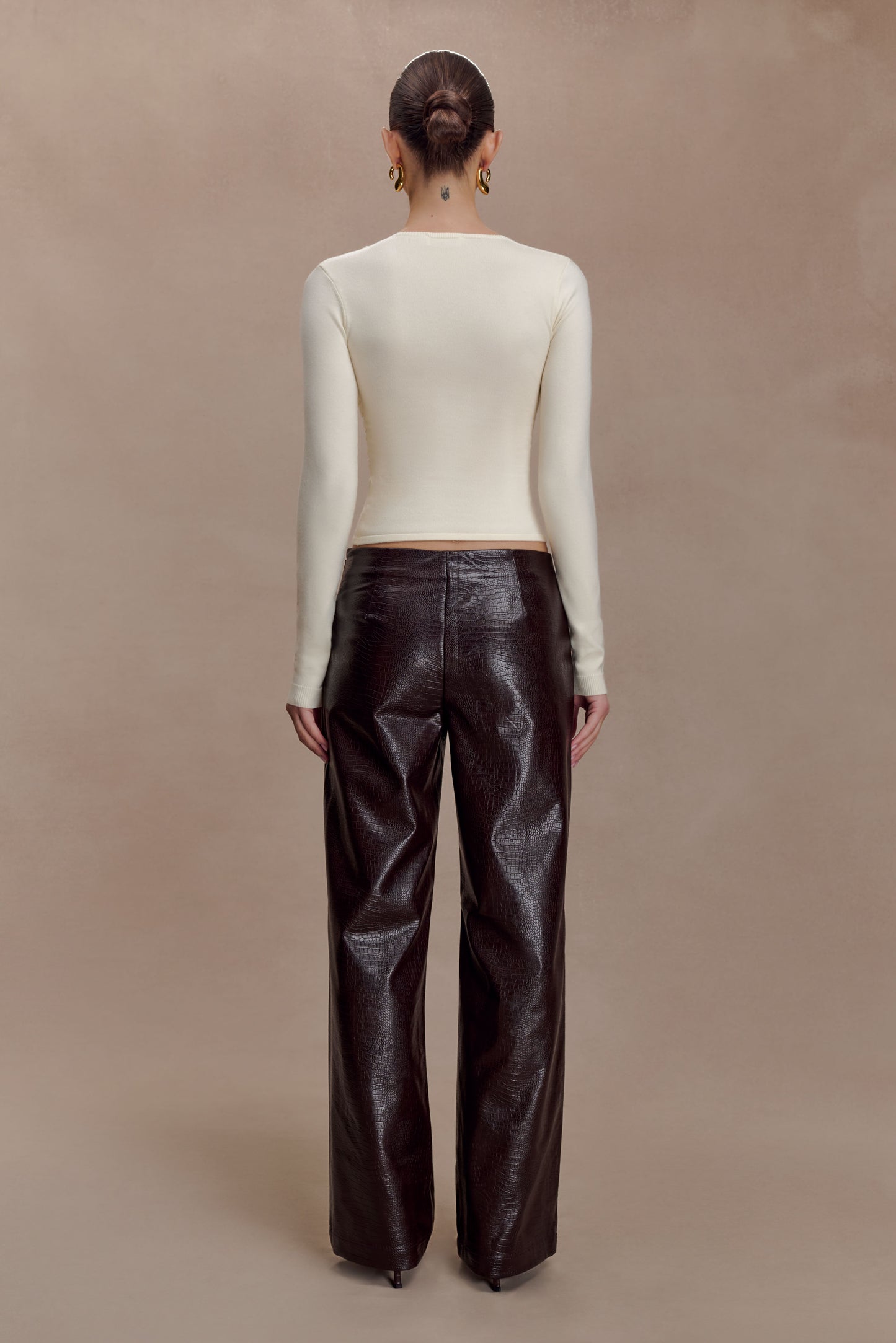 Kaylen Knit Long Sleeve Top - Ivory