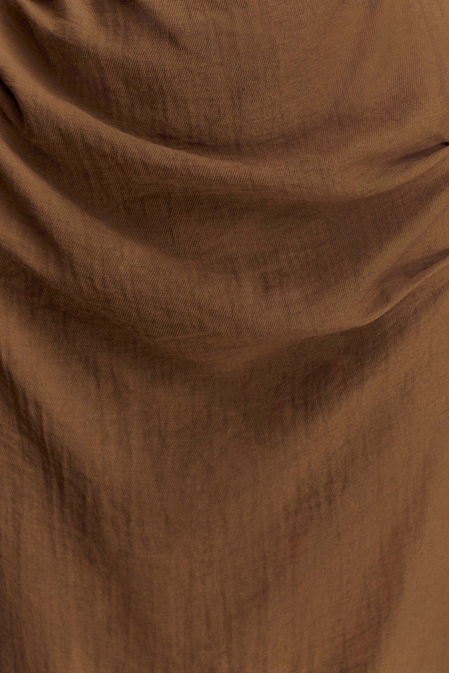 Cecilie Cut Out Shirt Midi Dress - Dark Chocolate