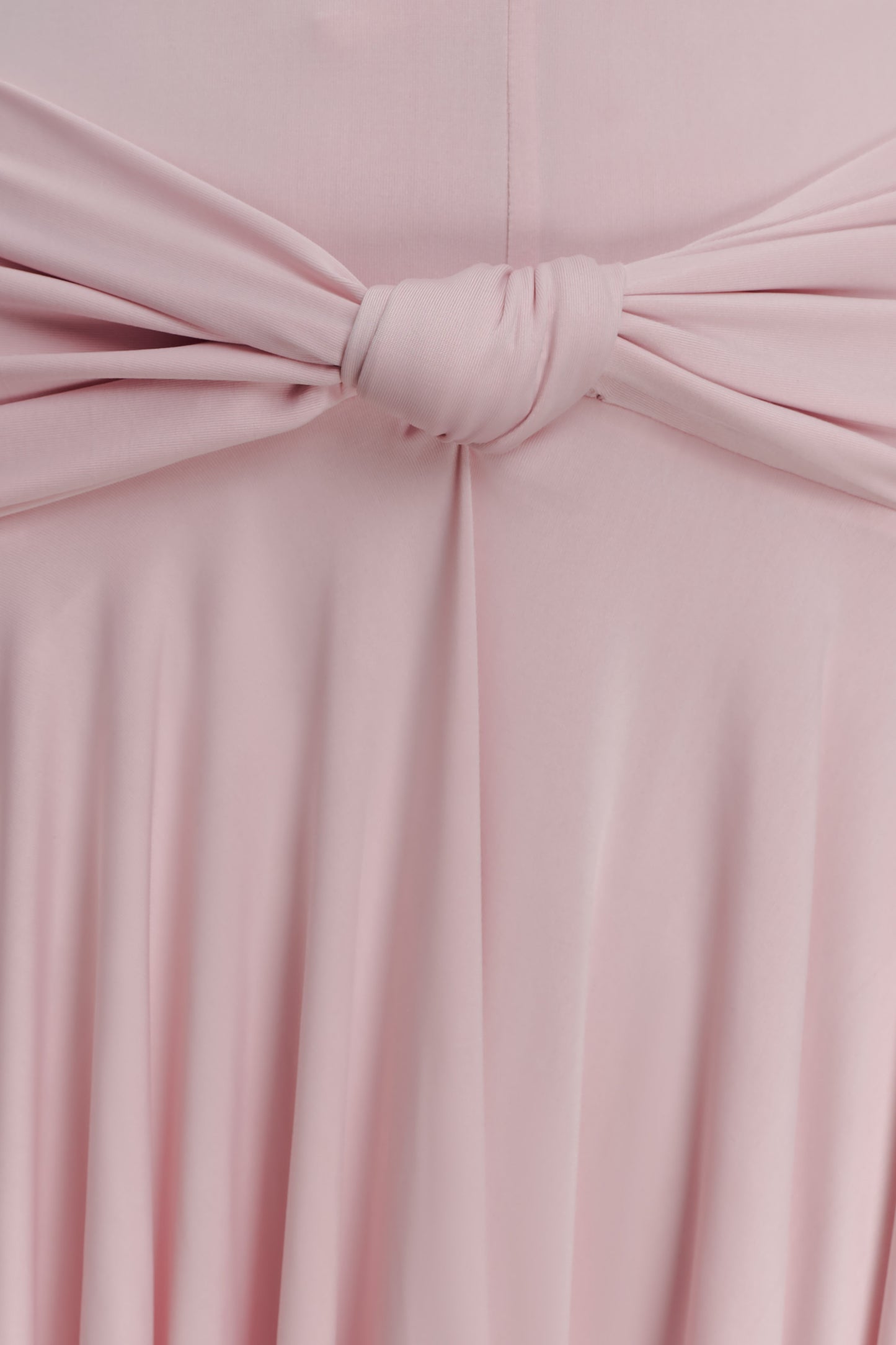 Zelda Asymmetric Slinky Midi Dress - Ballet Pink