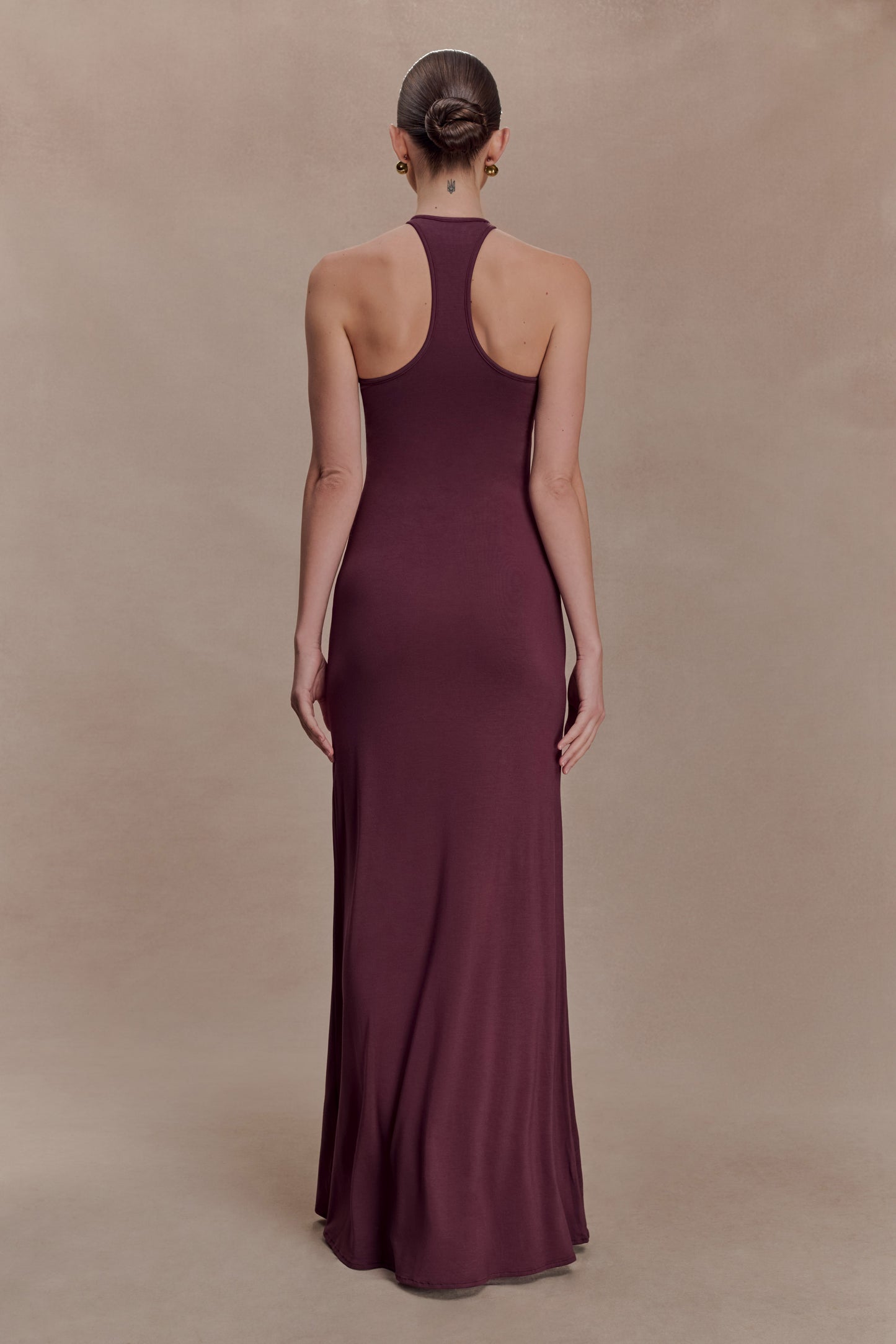 Ramona Modal Maxi Dress With Hardware - Mahogany