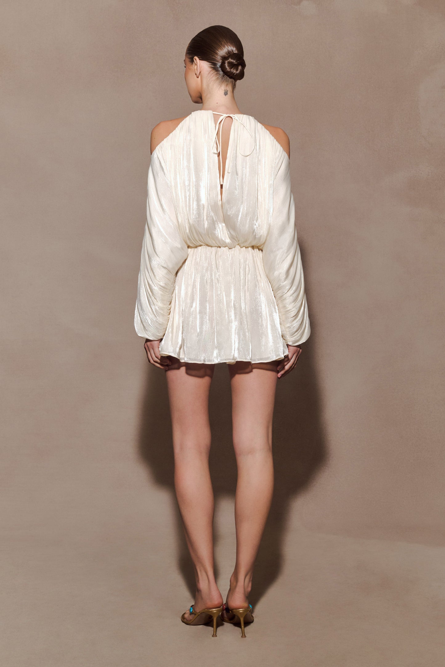 Minna Halter Mini Dress - Opal White