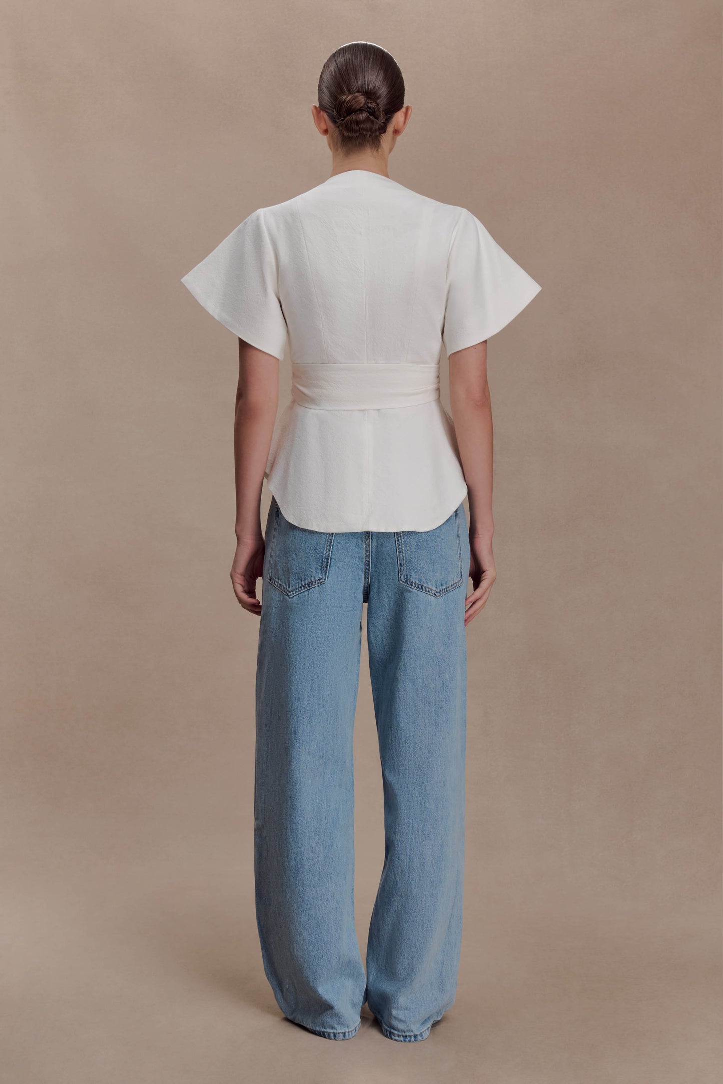 Liberty Cotton Shortsleeve Top - White