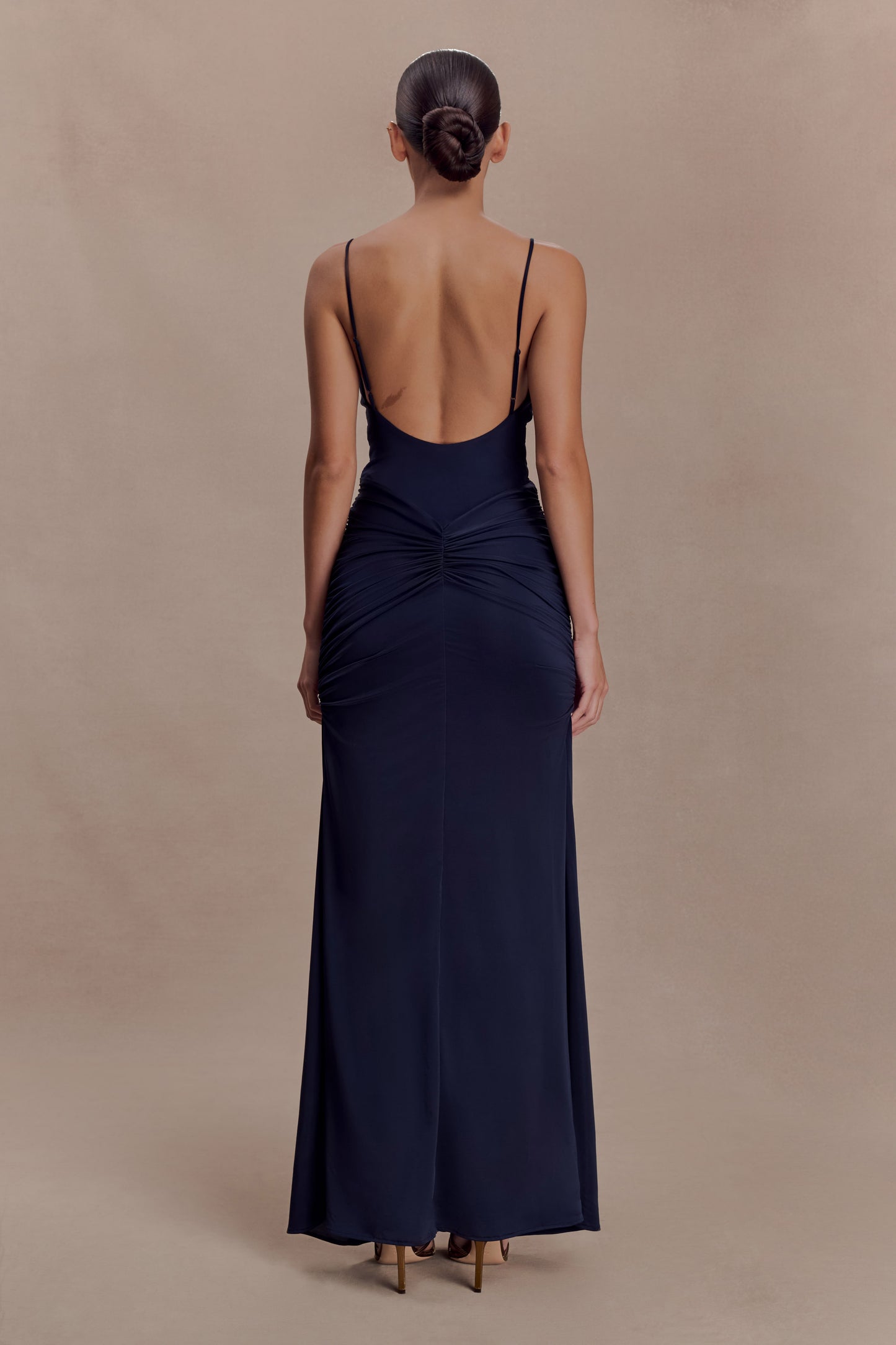 Roisin Slinky Maxi Dress - Navy