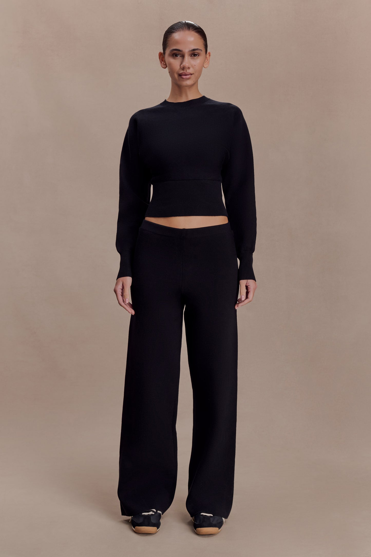Kerrymae Straight Leg Knit Pants - Black