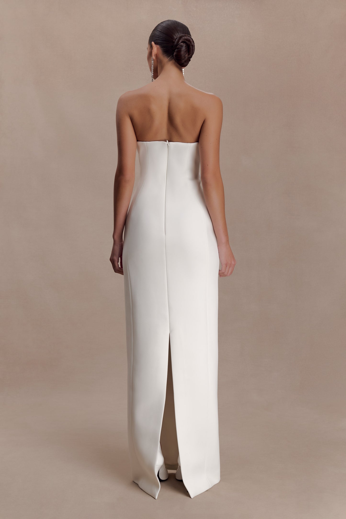 Hilda Embellished Strapless Maxi Dress - White