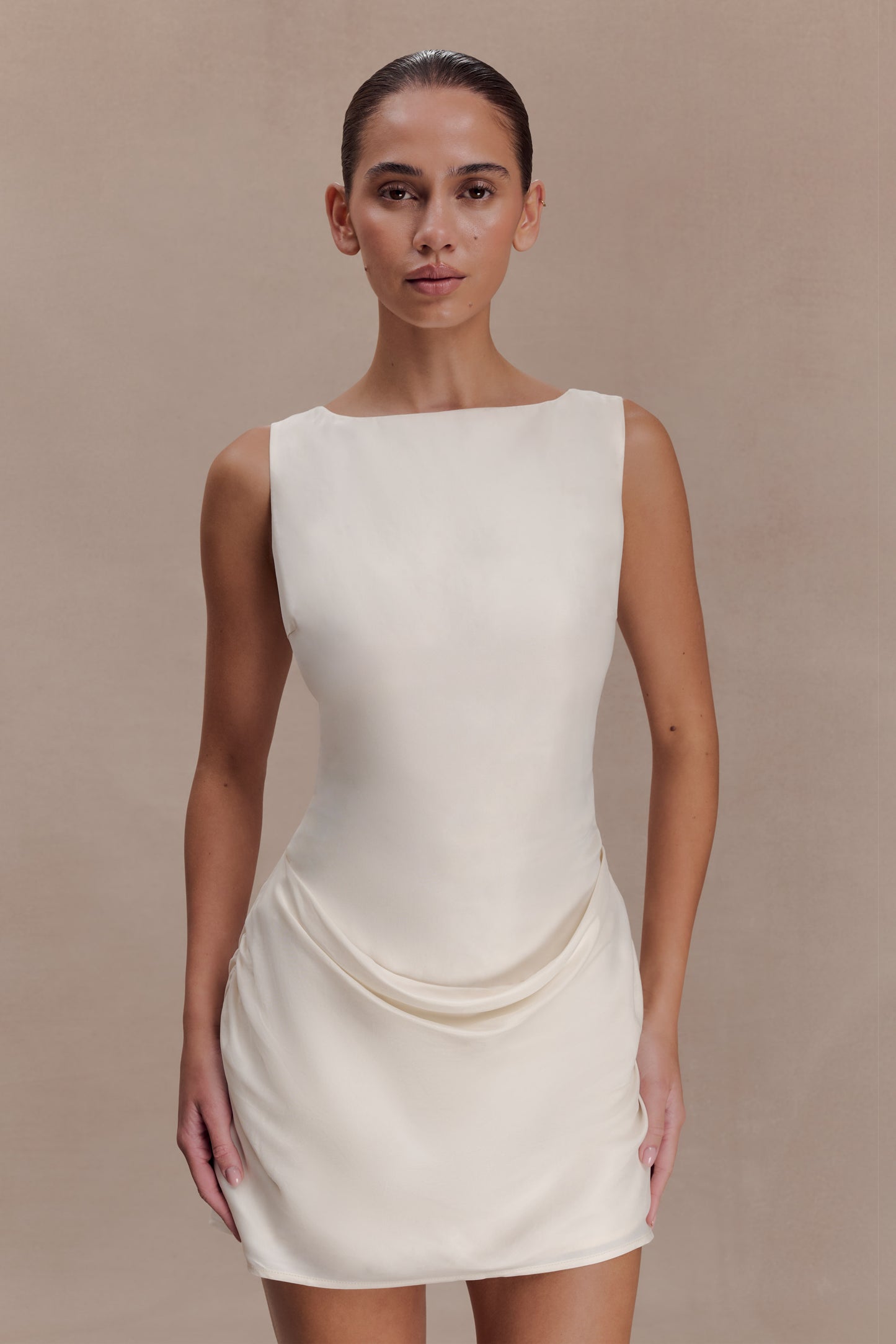 Bexley Draped Mini Dress - Ivory