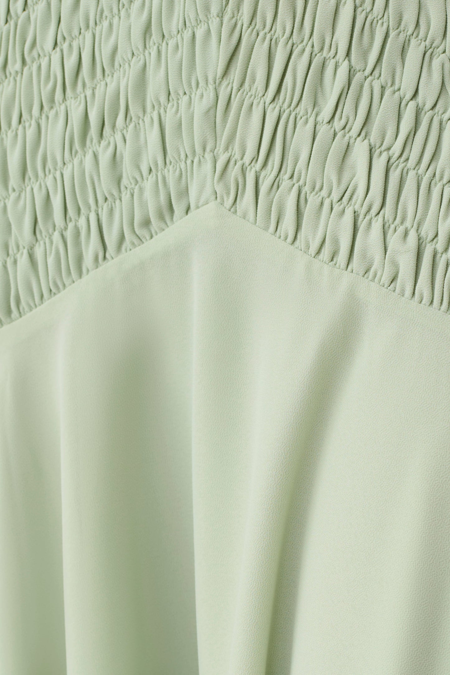 Evelyn Shirred Chiffon Maxi Dress - Sage