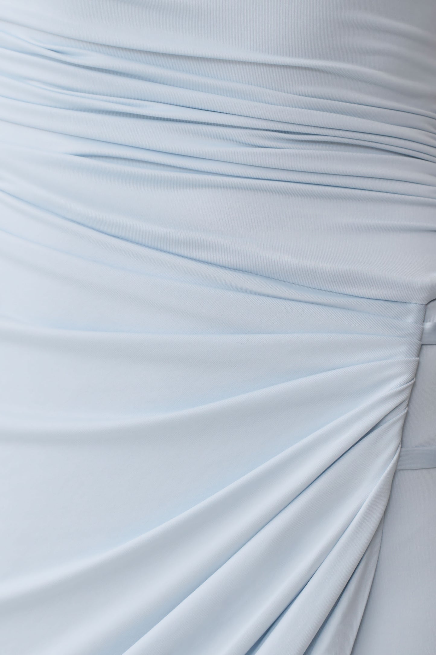 Alyn Off Shoulder Draped Maxi Dress - Pale Blue