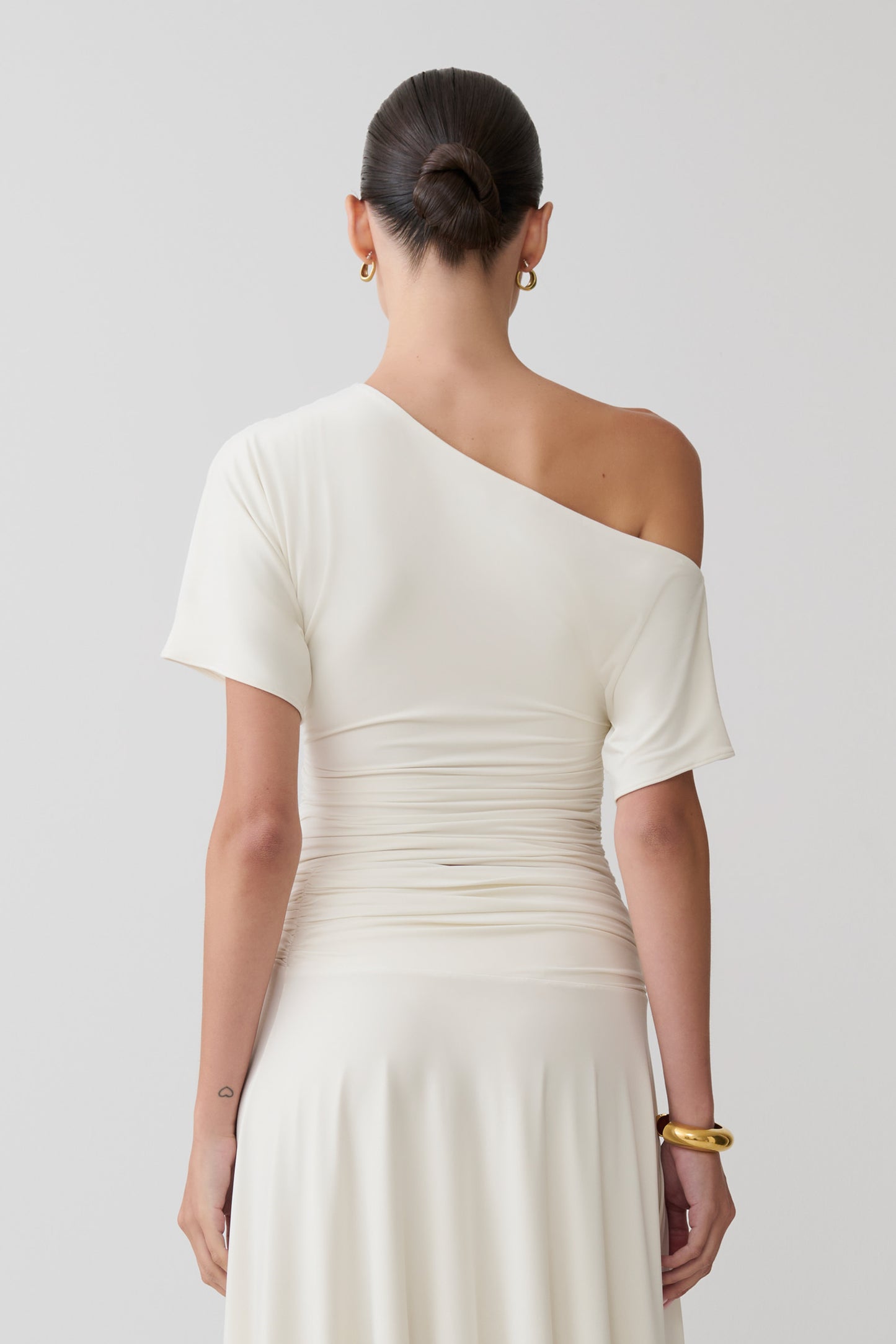 Luu Off Shoulder Slinky Top - Ivory