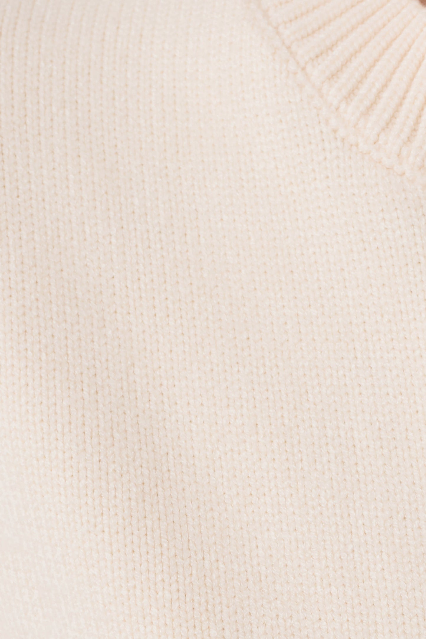 Lara Knit Cardigan With Scarf - Ivory