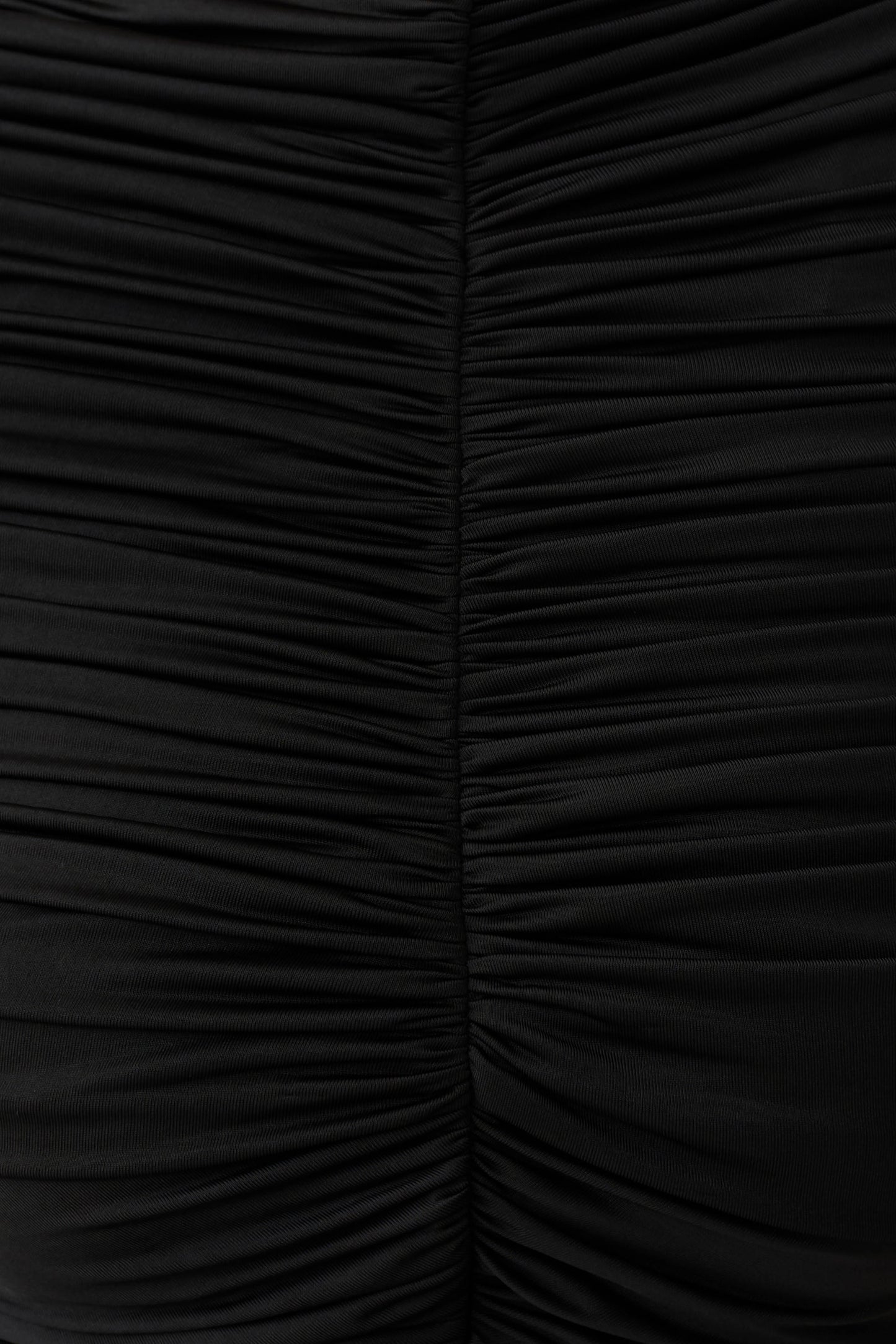 Linh Slinky High Neck Gathered Top - Black