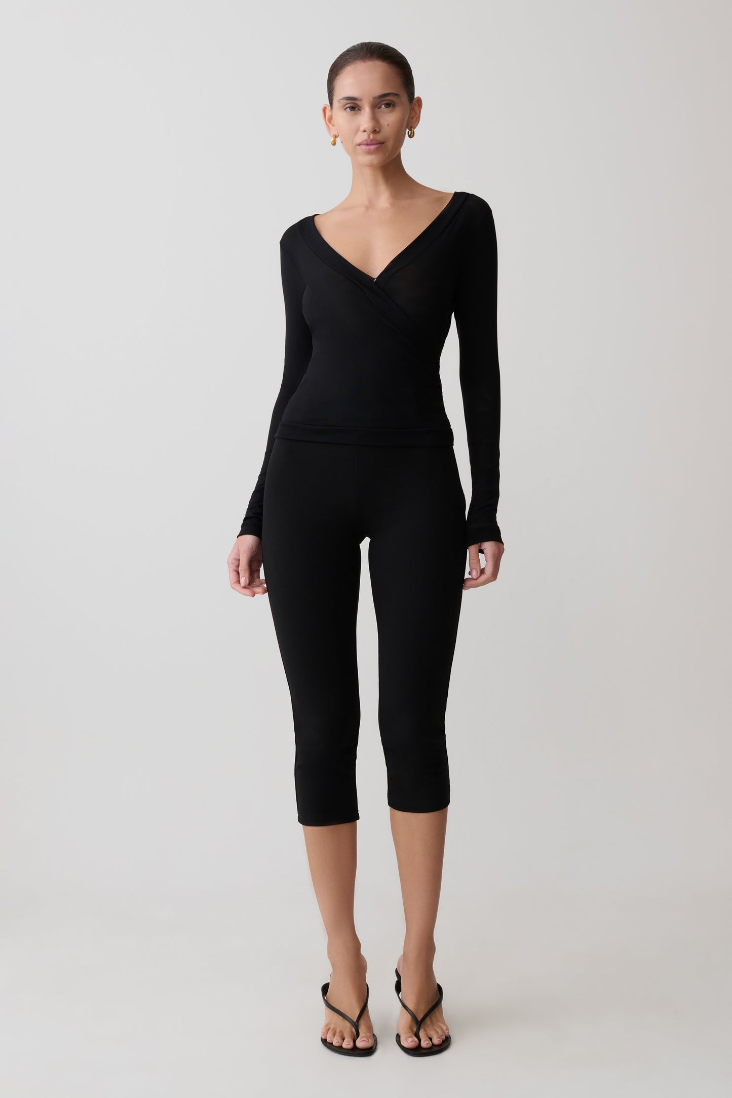 Lumi Long Sleeve Mesh Top - Black