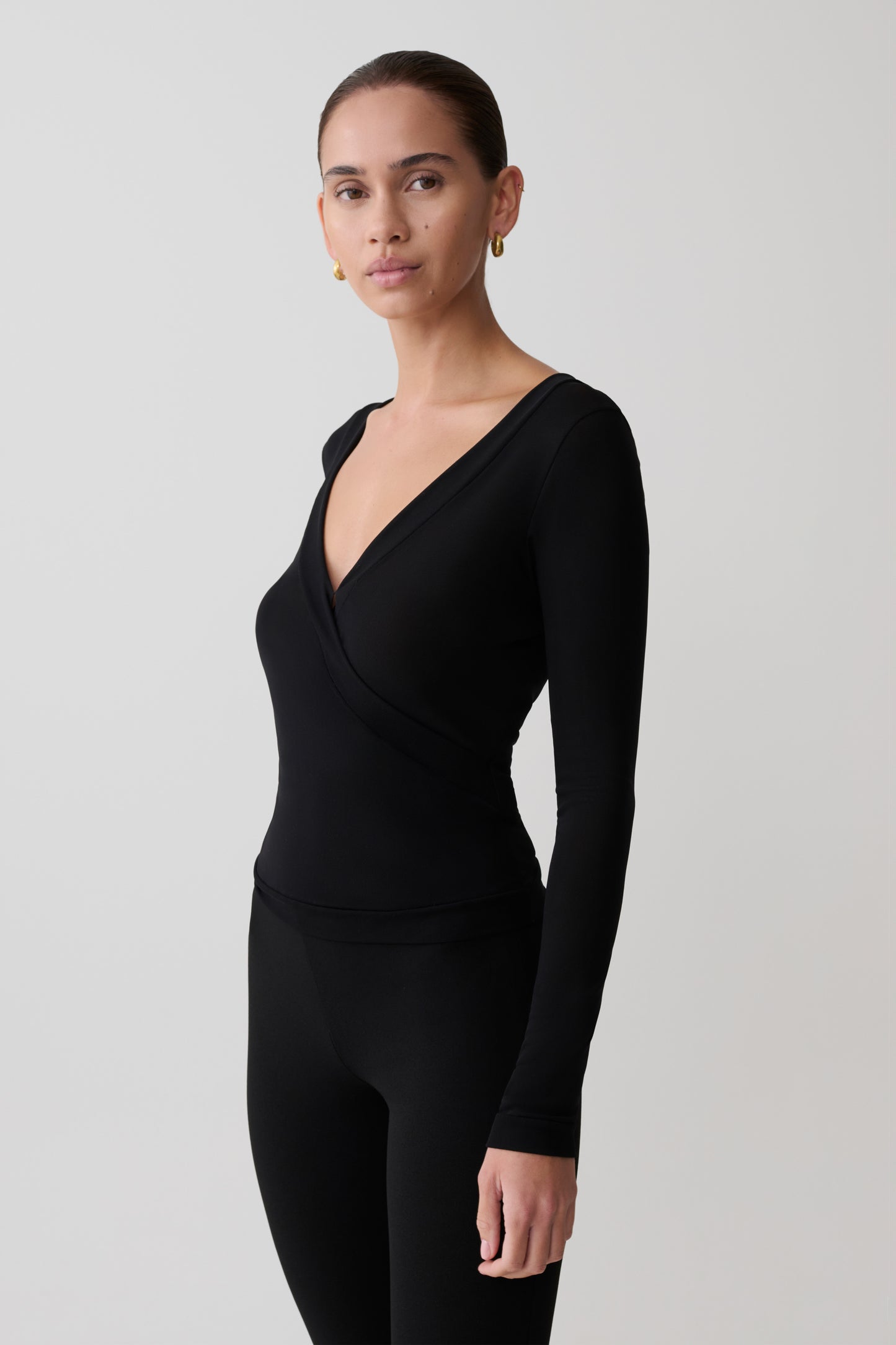 Lumi Long Sleeve Mesh Top - Black