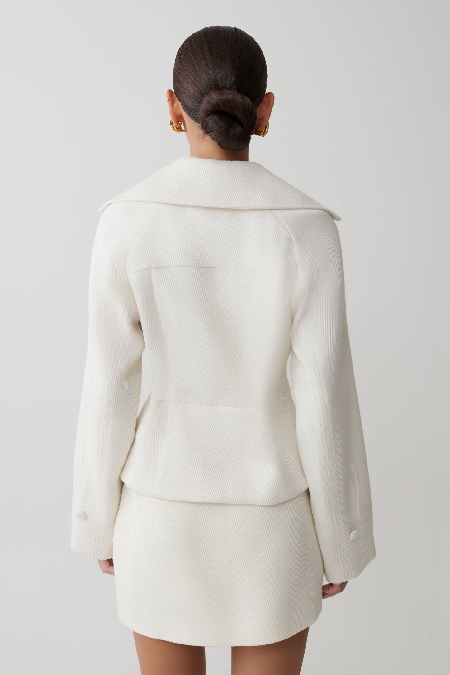 Elara Suiting Mini Skirt - Ivory