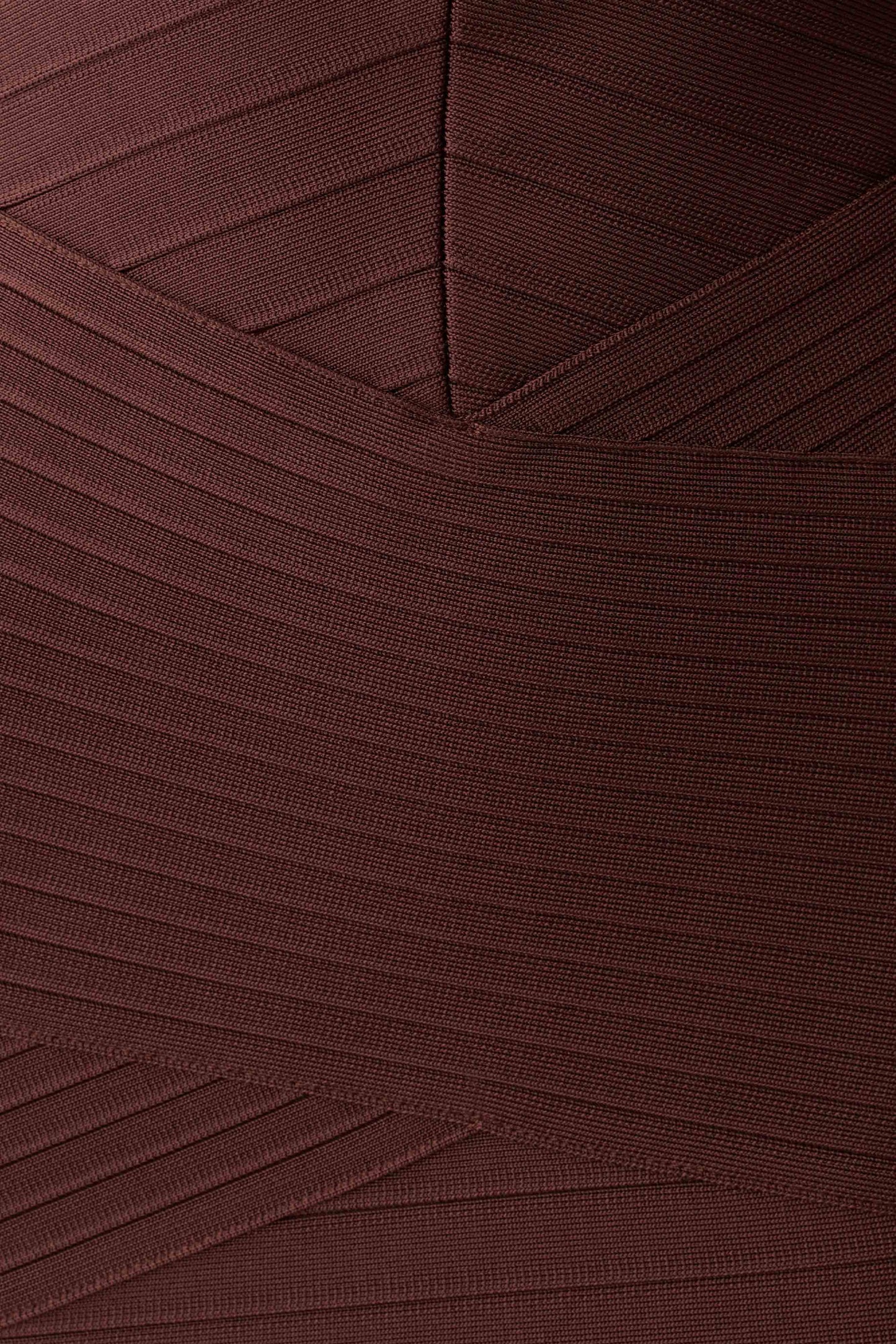 Maison Bandage Knit Mini Dress - Chocolate